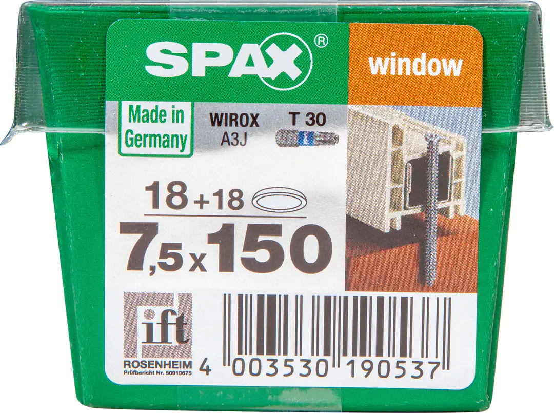 Spax Rahmenanker 7.5 x 150 mm TX 30 - 18 Stk.