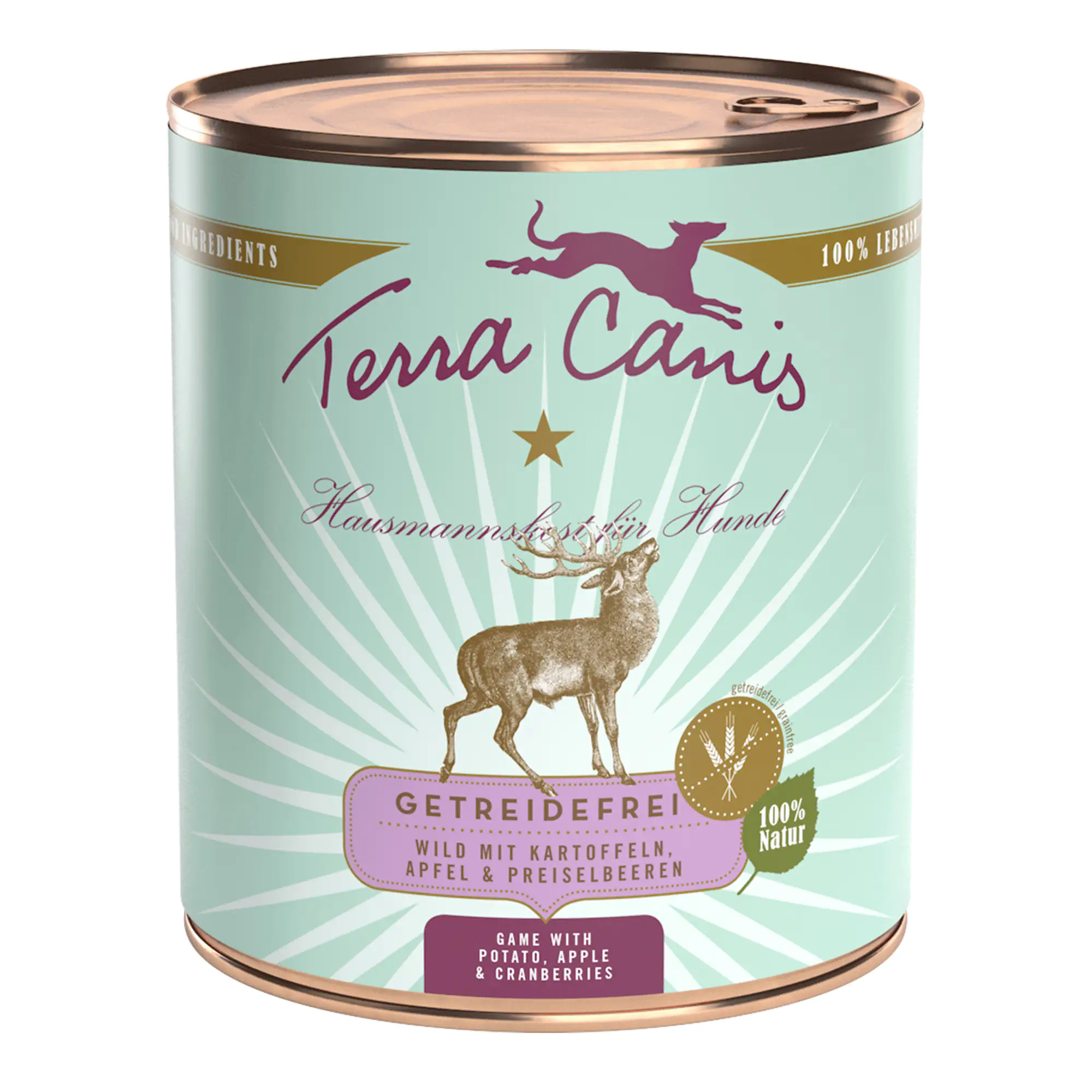Terra Canis Getreidefrei Adult Wild Kartoffeln Apfel & Preiselbeeren 800 g