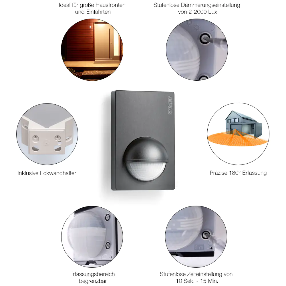 Steinel Bewegungsmelder IS 180-2 Steinel Bewegungsmelder IS 180-2 anthrazit