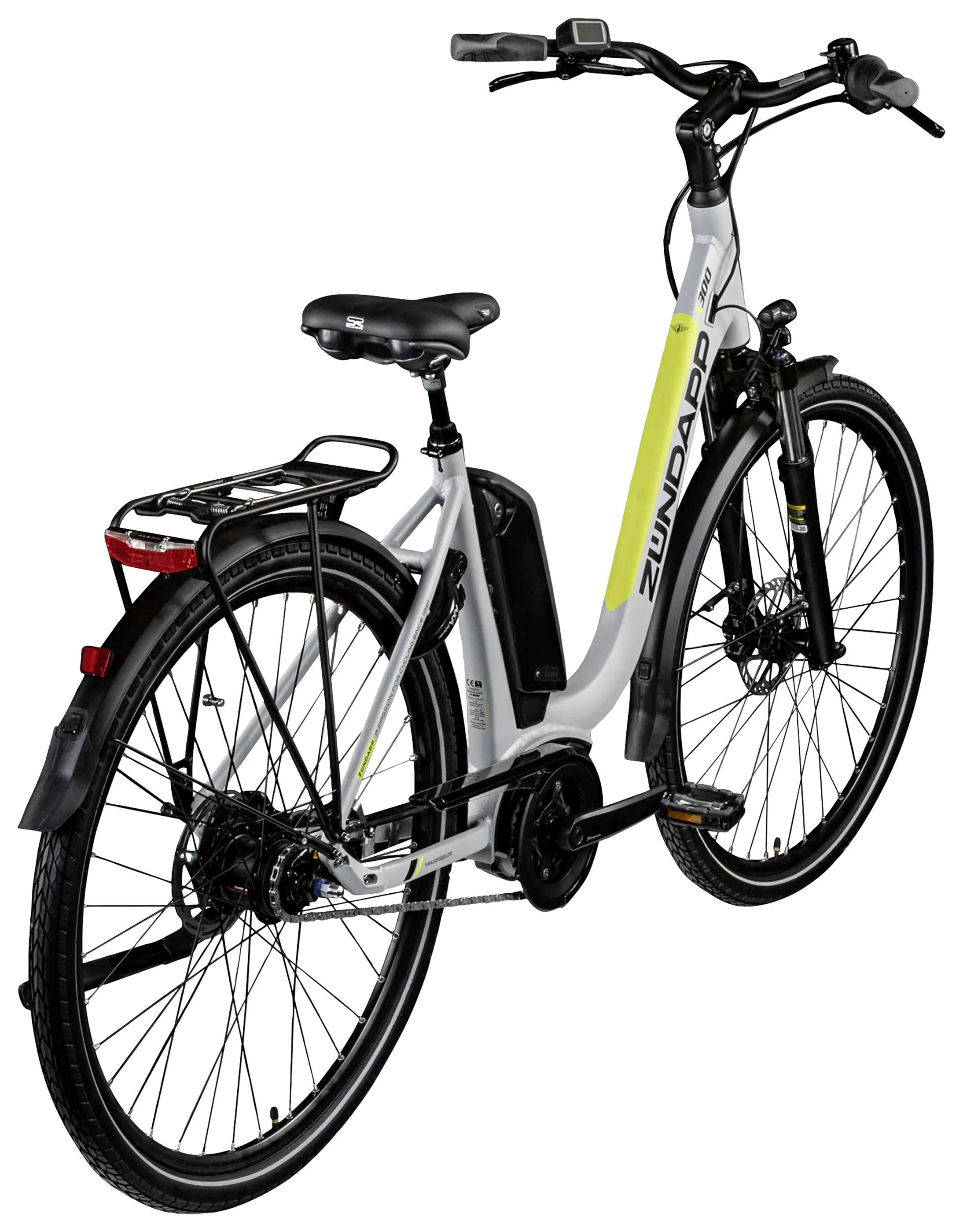 Zündapp E-Bike X300 City 28 Zoll 7-Gang 400 Wh silber gelb