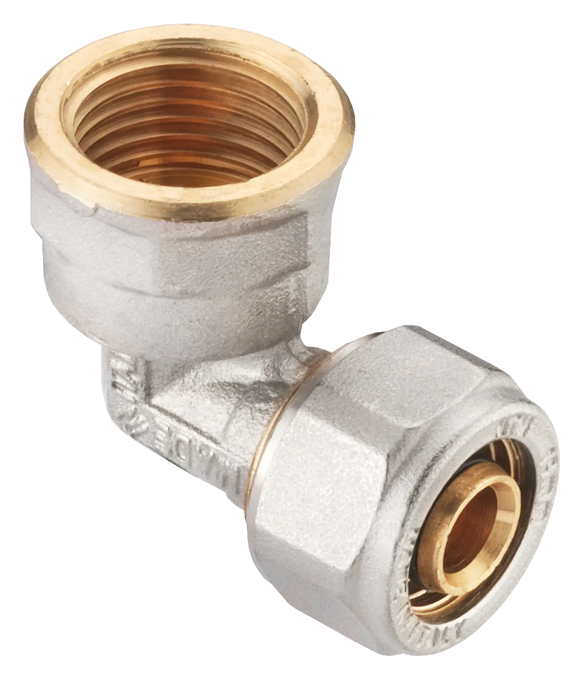 4035300819959 Cornat Schraub-Winkel 90° komplett ø 16 mm 1/2" IG Messing vernickelt