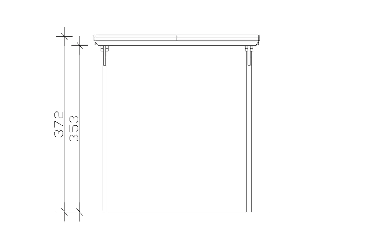 SKAN HOLZ Carport Emsland Caravan 404 x 604 cm, lasiert in Schiefergrau