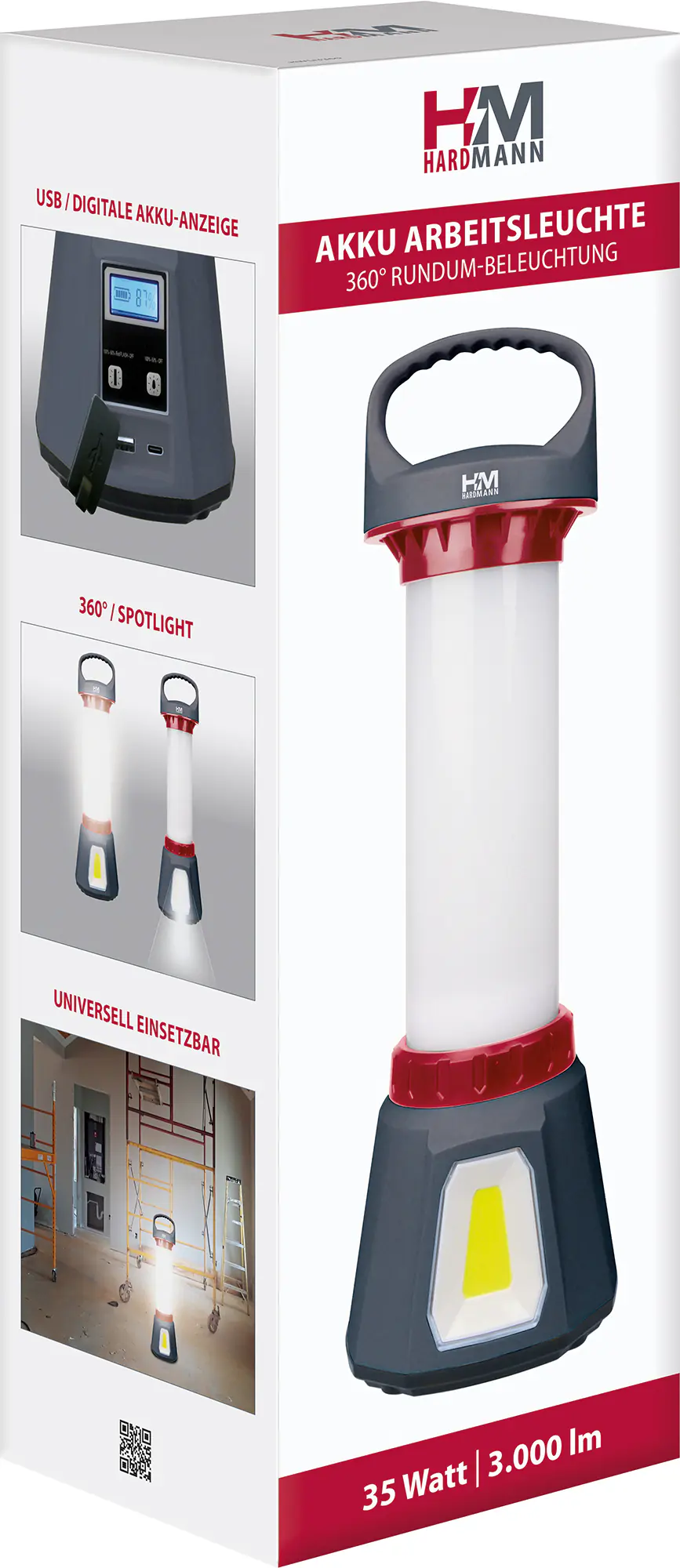 Schwaiger LED-Arbeitsleuchte HWLI3360 IP44 35 W 3000 lm mit praktischem Tragegriff