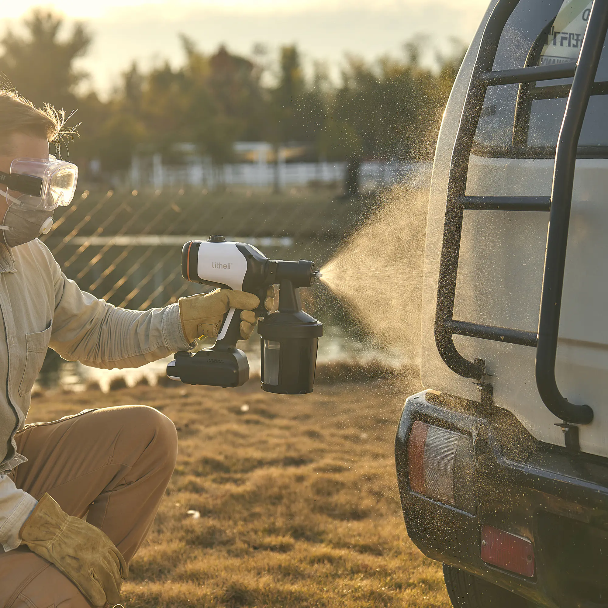 Litheli Akku-Farbsprüher 20 V inkl. Akku 4 Ah