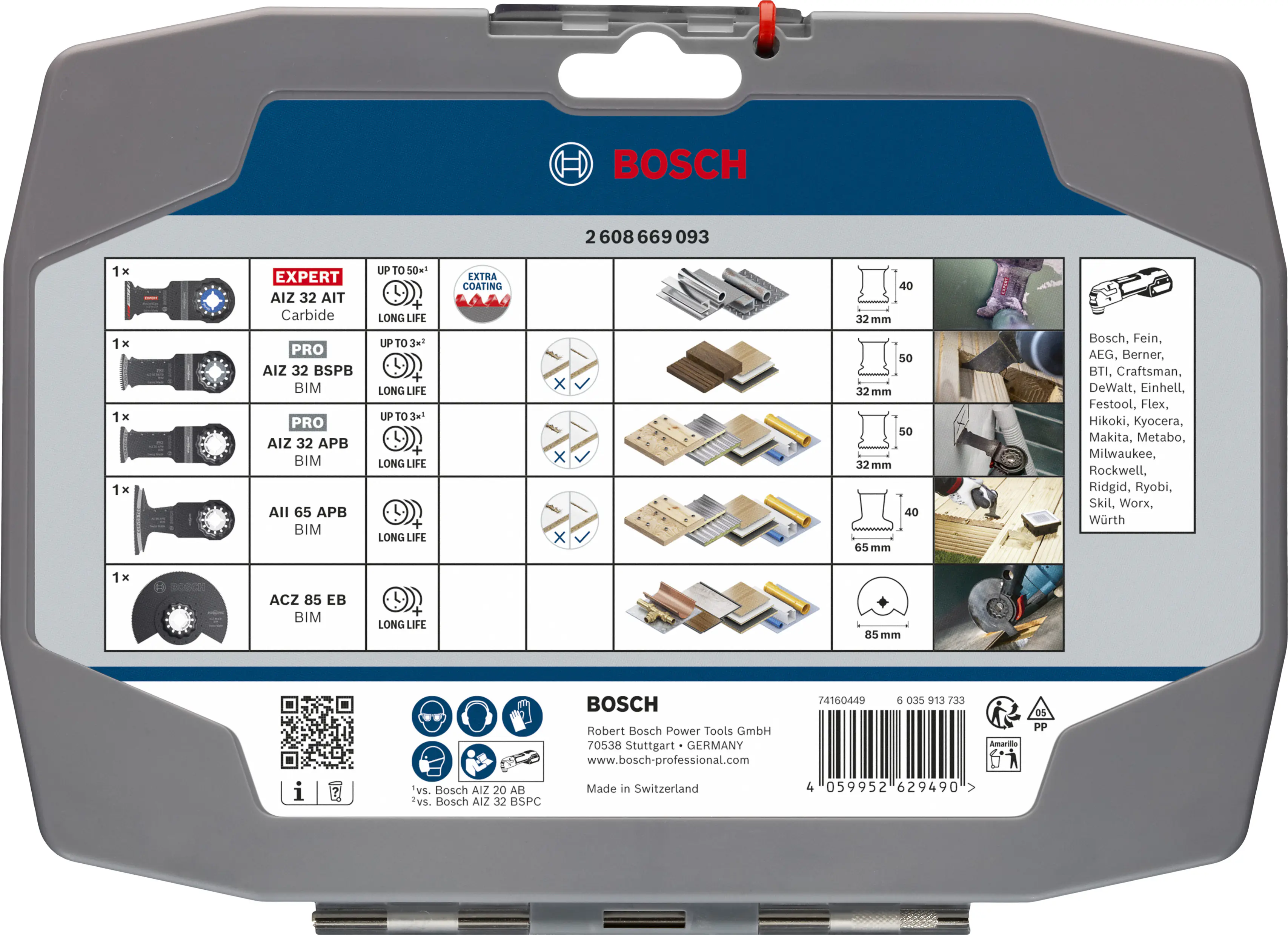 Bosch Sägeblatt-Set für Multifunktionswerkzeuge Starlock Best of Cutting 5-tlg.
