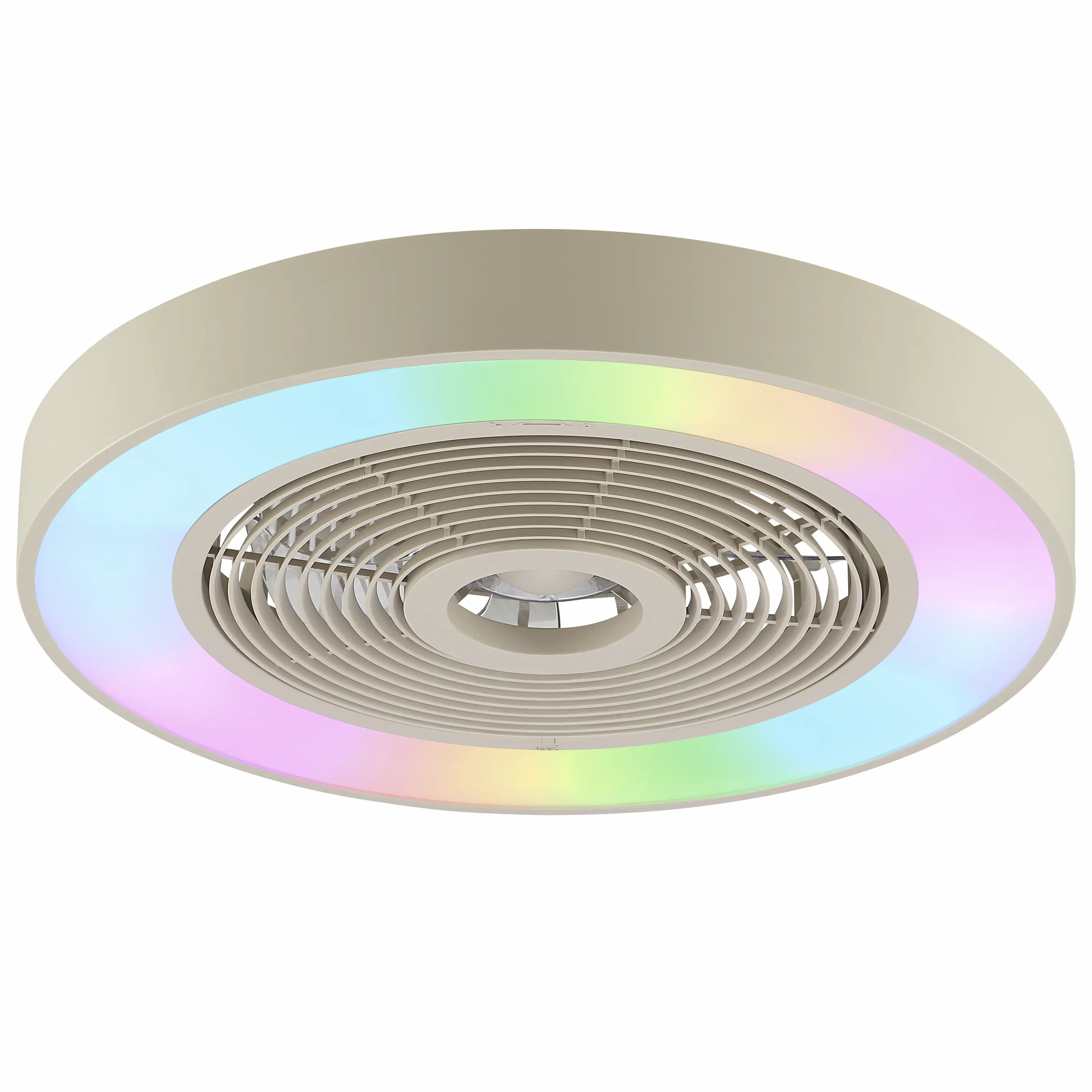 Briliant LED Deckenleuchte Catania mit Ventilator Ø 48,6 cm 40W beige RGB
