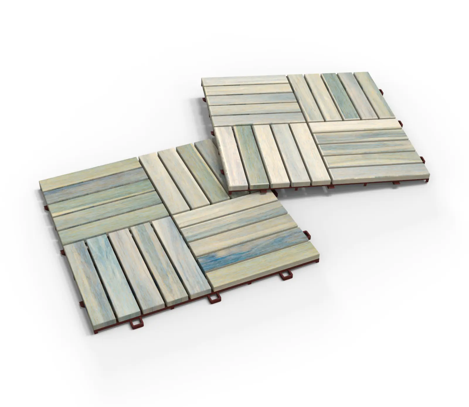 iWerk Holzfliese Akazie Stone 30 x 30 x 1,5 cm 10 Stück