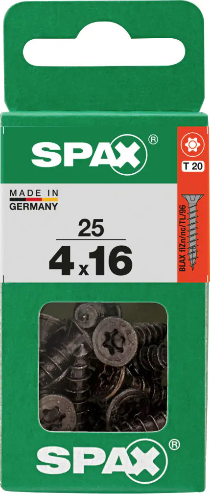Spax Universalschrauben 4 x 16 mm T20 Vollgewinde - 25 Stk. 
