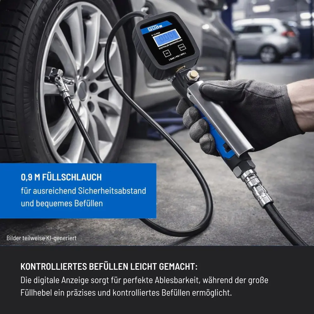 Güde Reifenfüller D 12 Pro mit digitalem Manometer