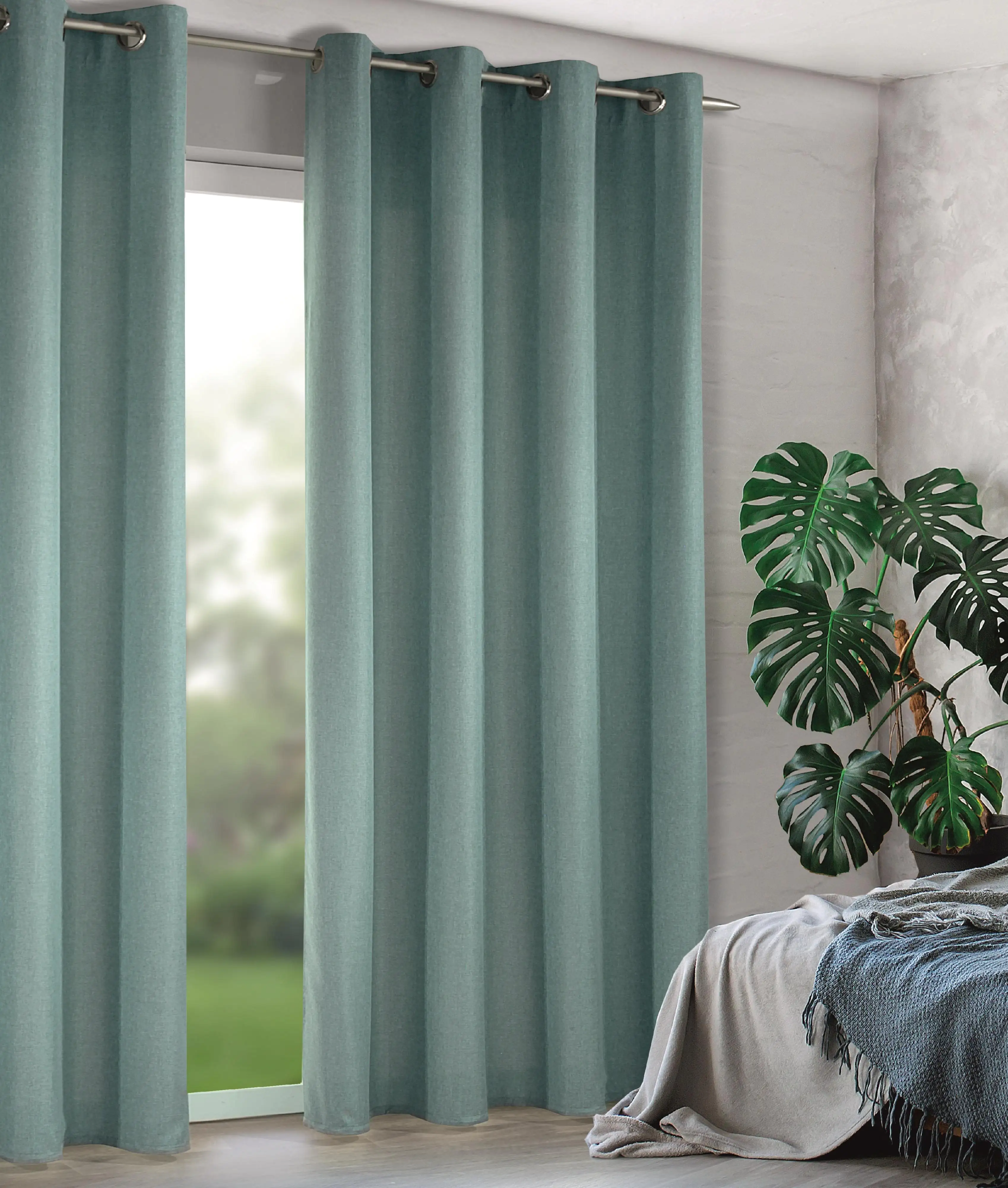 Neusser Collection Ösenschal Nevio eisblau, 135 x 245 cm