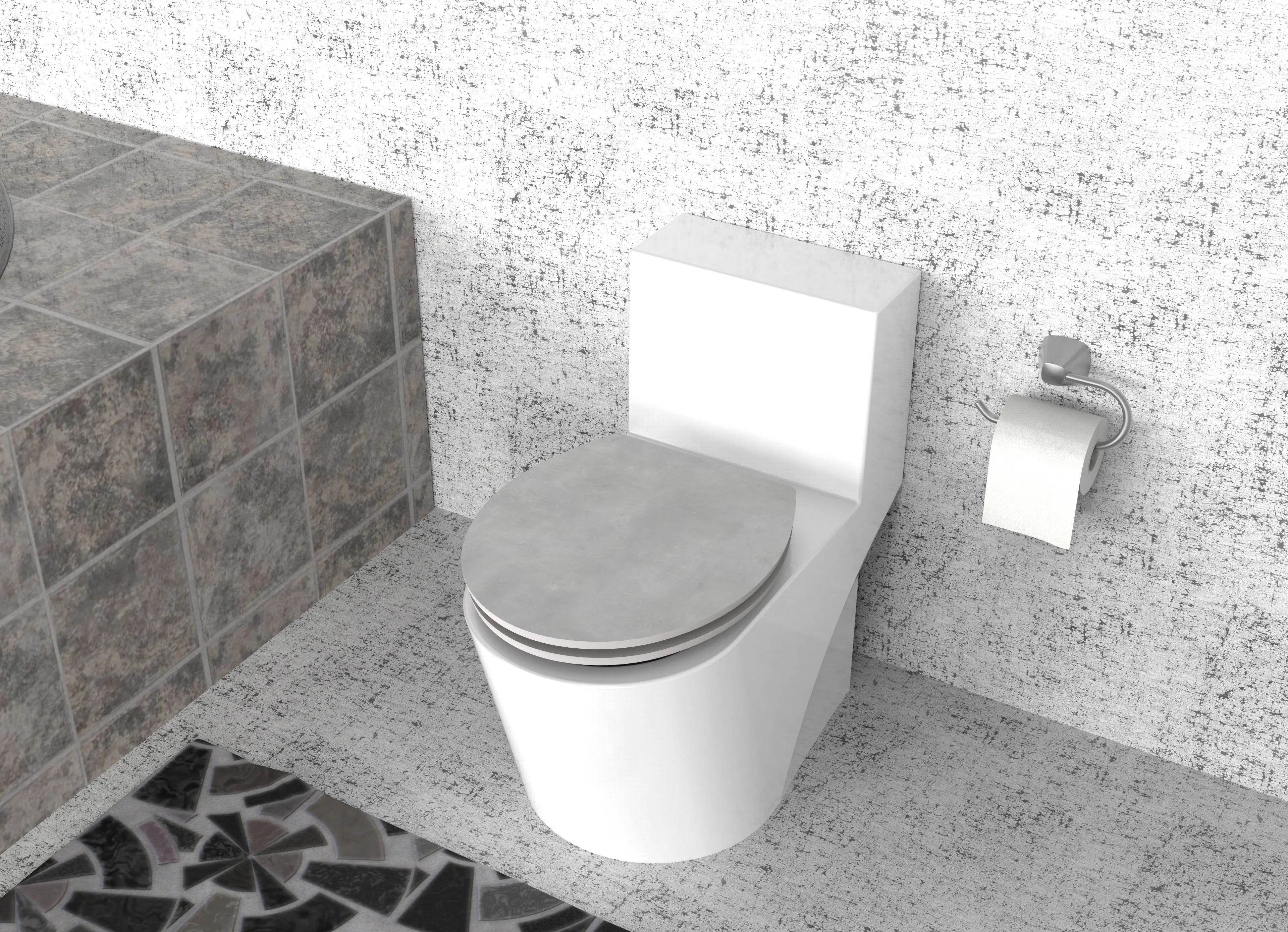 Duschwell MDF WC-Sitz Melamine Granitgrau