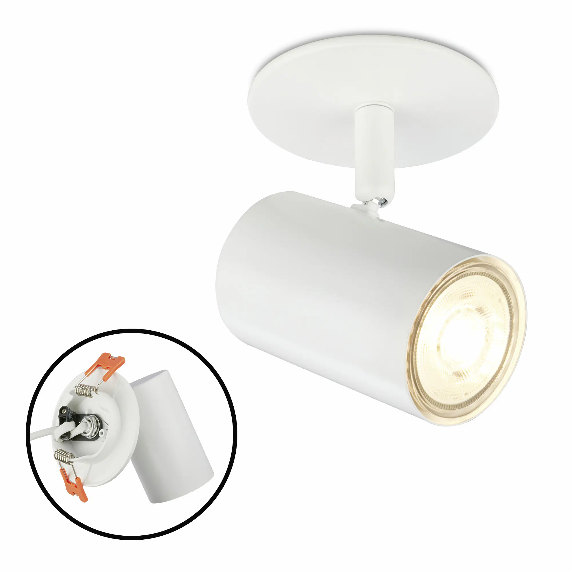 Briloner Aufbauspot ALAN Ø 8,5 x 13 cm weiß