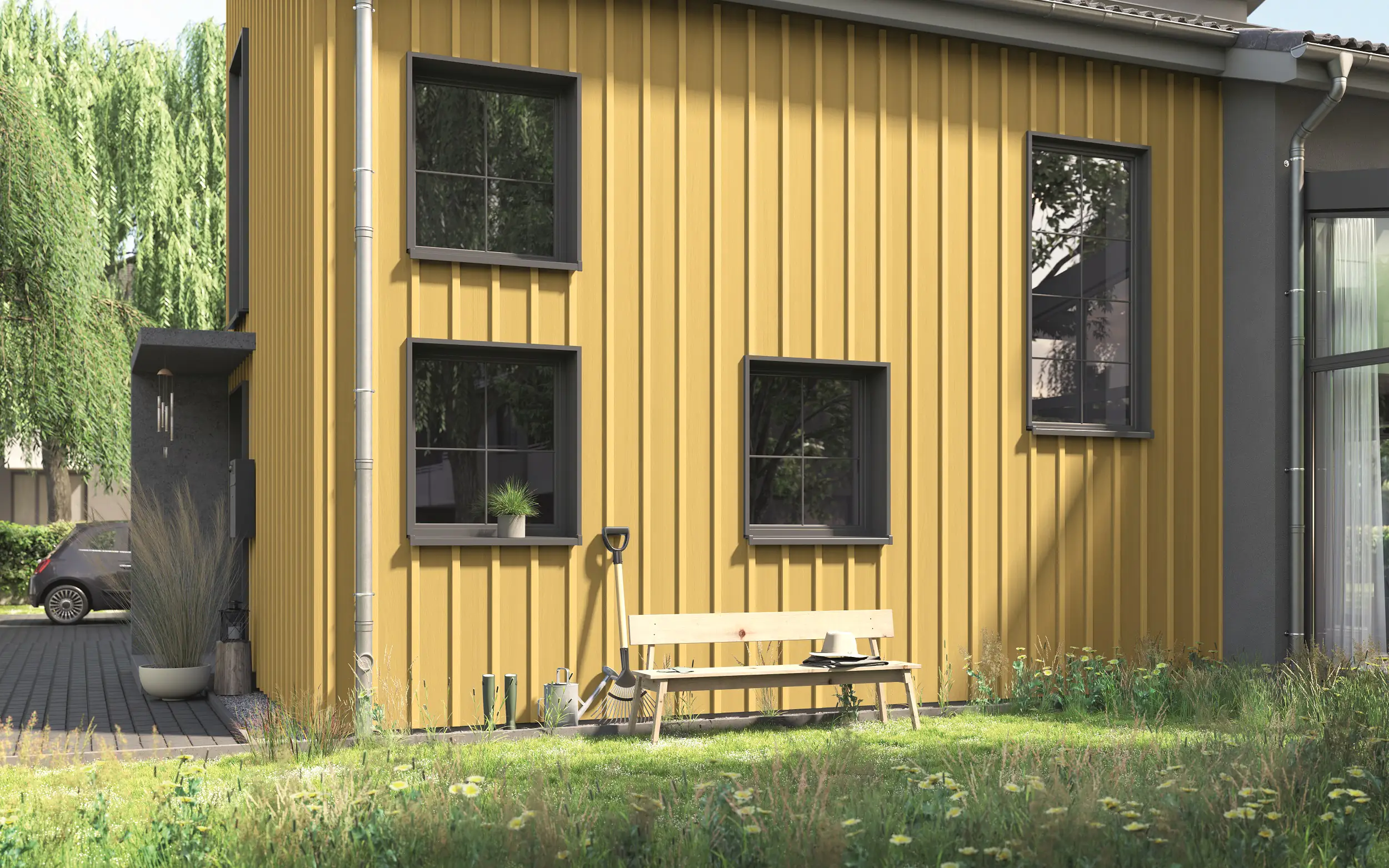 Alpina Wetterschutzfarbe deckend 0,75 L schwedengelb