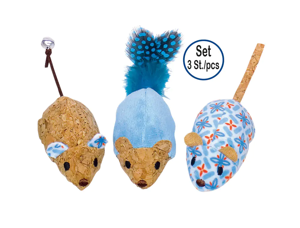 Nobby Katzenspielzeug Mäuse 12 cm - 3er Set