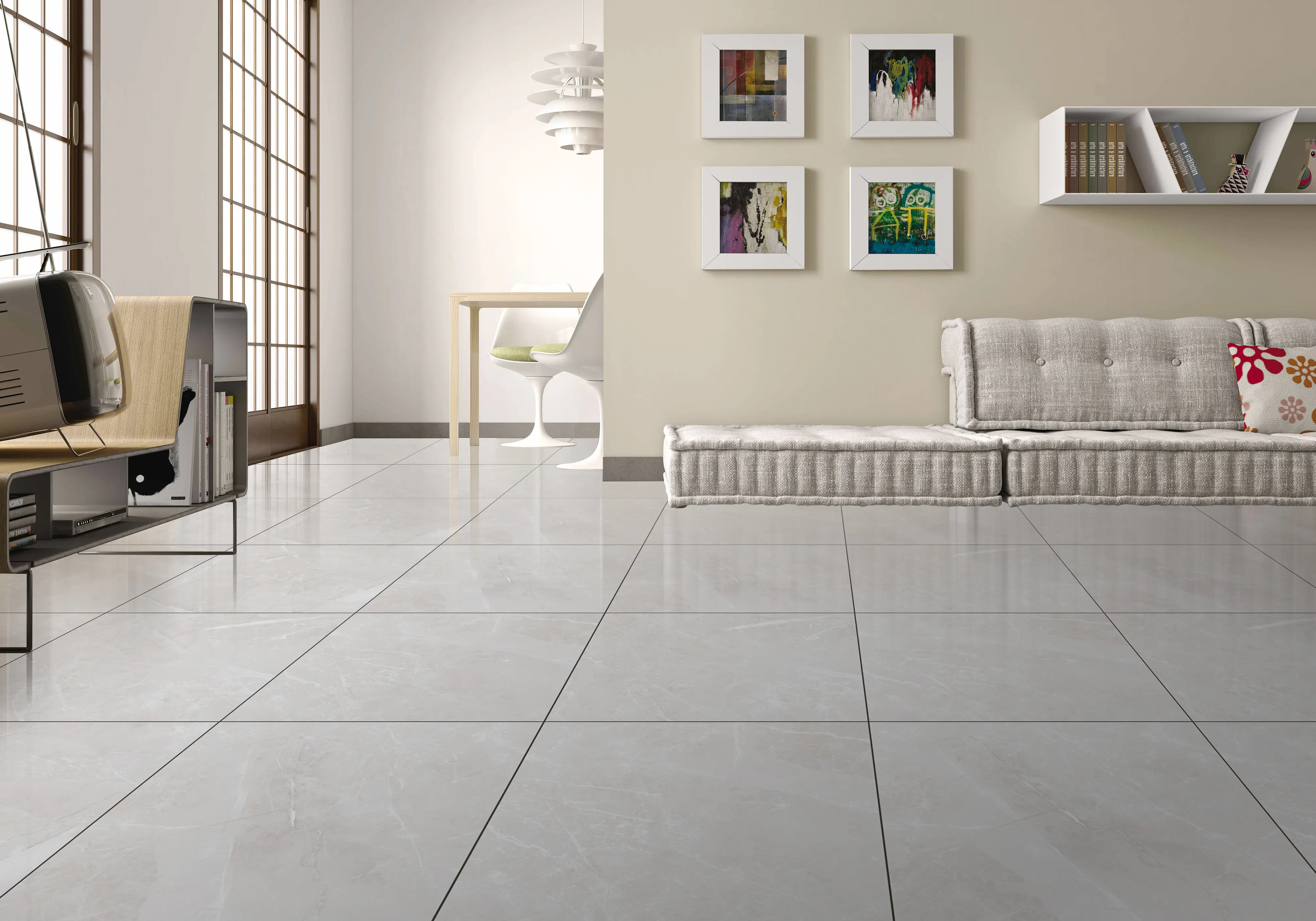 Bodenfliese Feinsteinzeug Armani Light 80 x 80 cm Grey