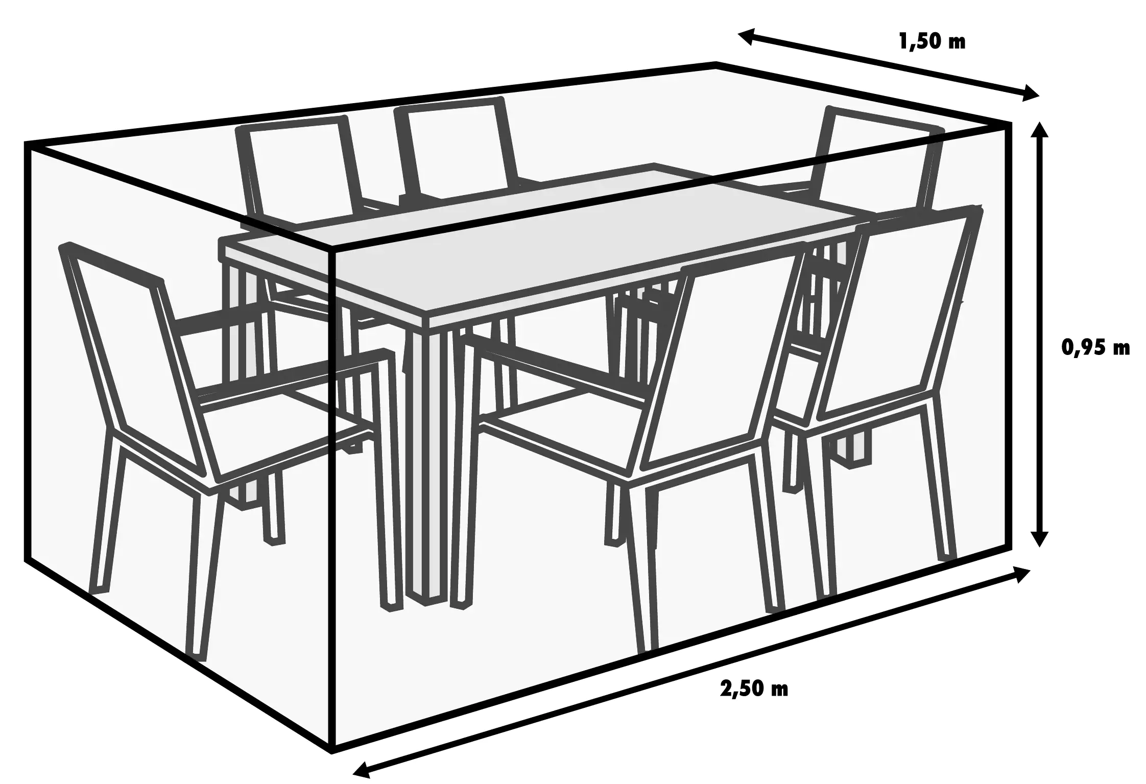 Primaster Schutzhülle Exclusive Sitzgruppen, 250 x 150 cm