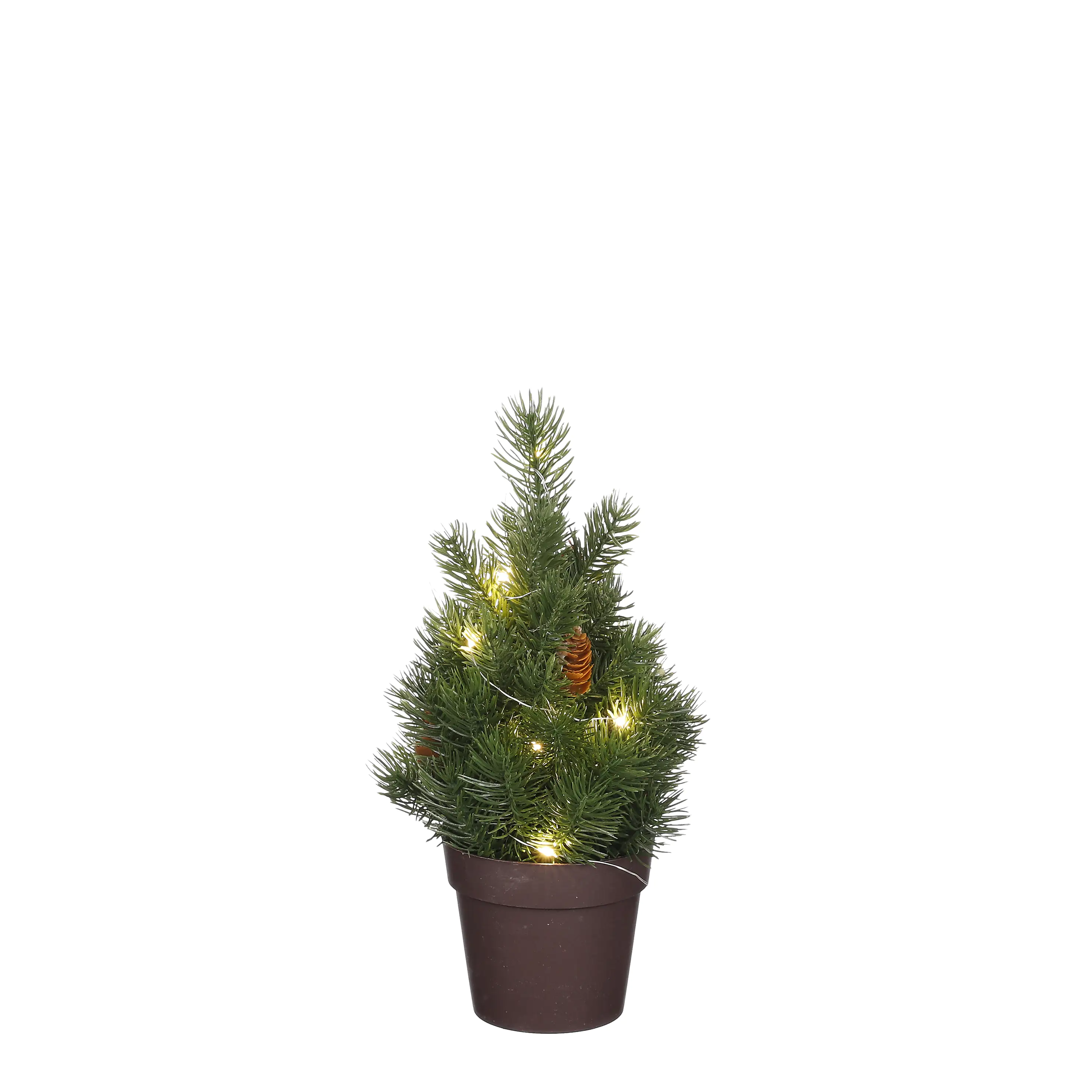 Mica Weihnachtsbaum mit Kieferzapfen grün 30 x 15 cm batteriebetrieben Mica Weihnachtsbaum mit Kieferzapfen grün 30 x 15 cm batteriebetrieben
