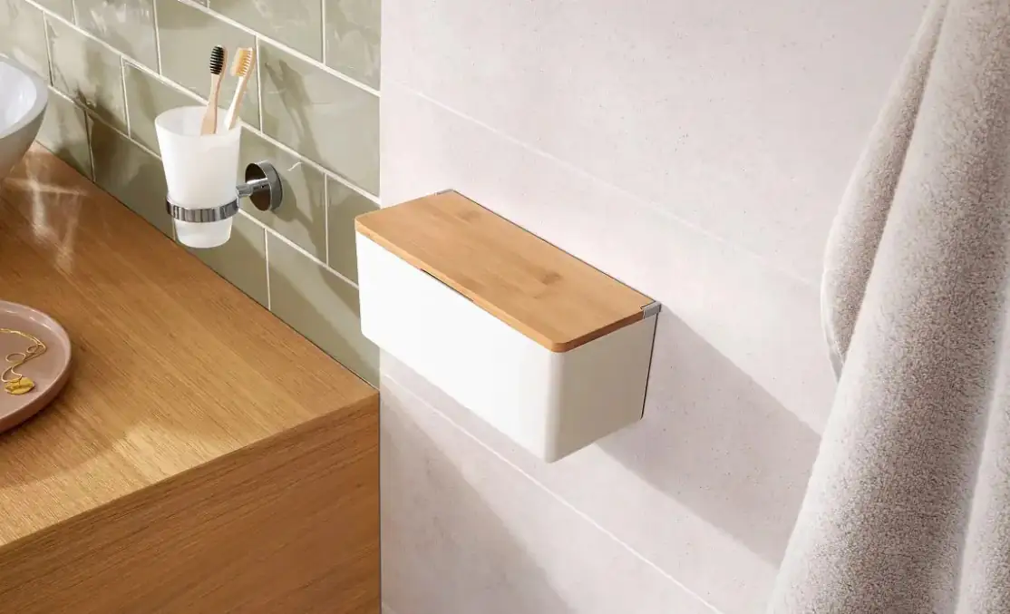 tesa Baboo Aufbewahrungsbox M weiß mit Deckel