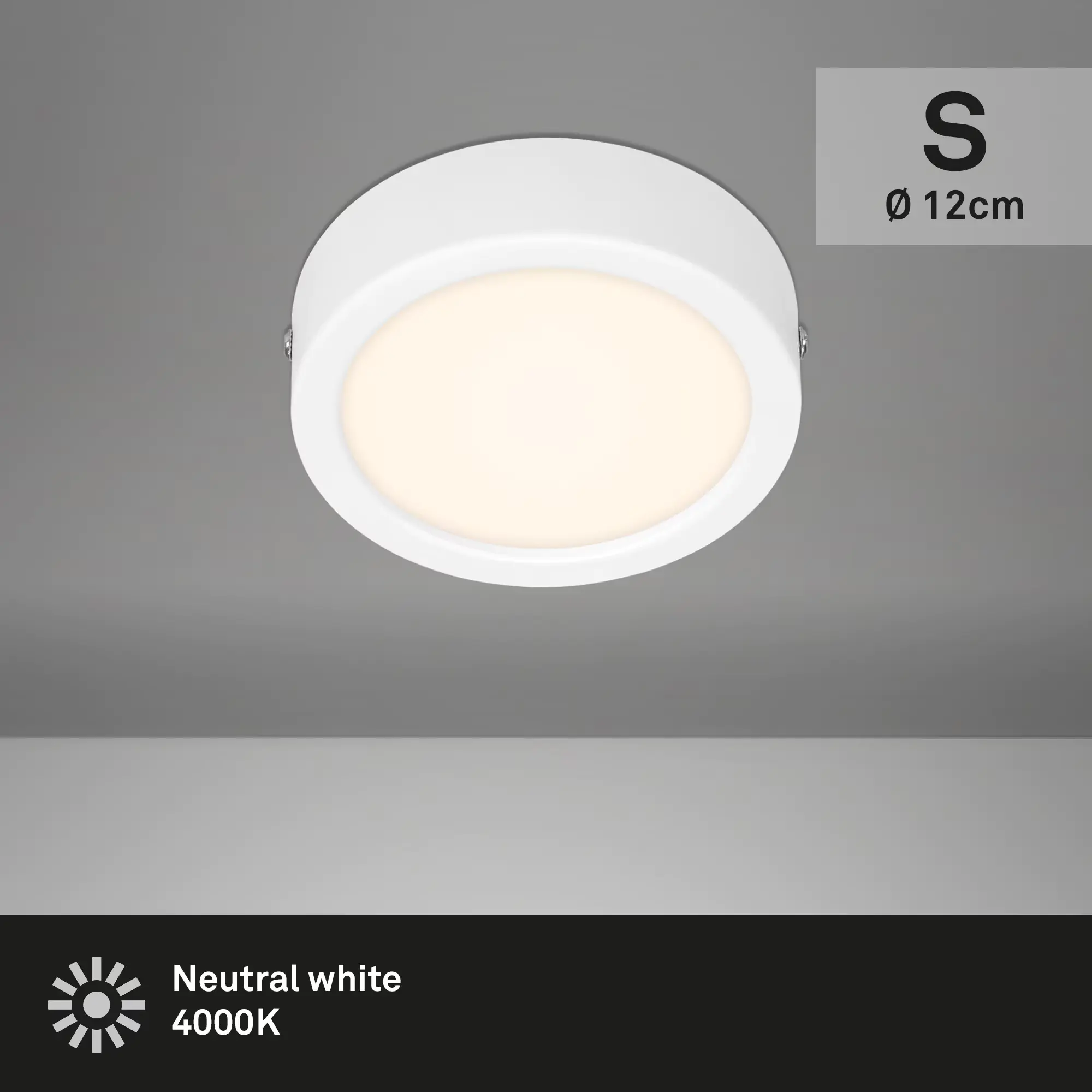 Di-Ka LED Aufbauleuchte Fire Ø 12 cm 7W, neutralweiß Di-Ka LED Aufbauleuchte Fire Ø 12 cm 7W, neutralweiß