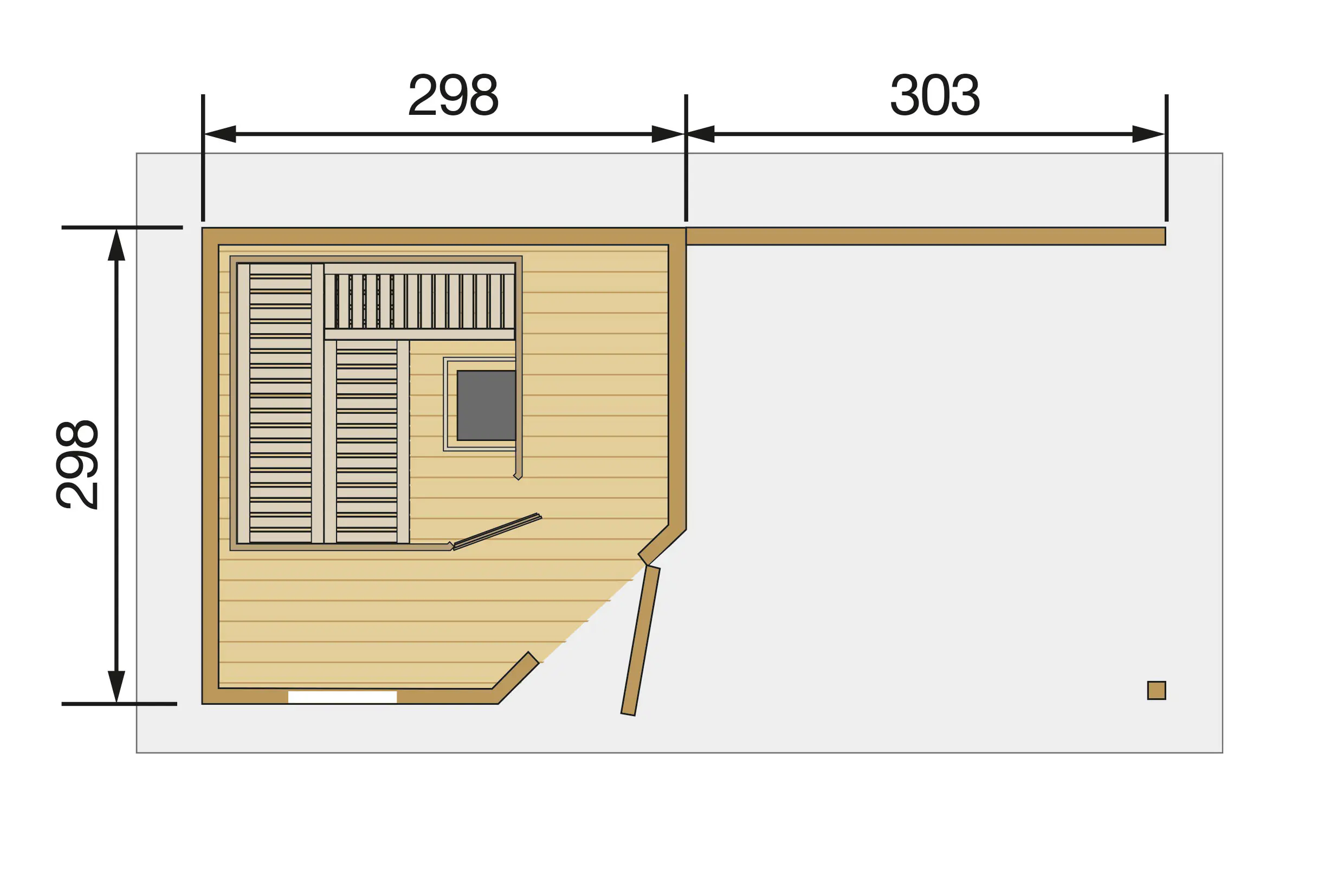 Weka Saunahaus SALO Gr. 2 Sparset 7,5 kW OS natur