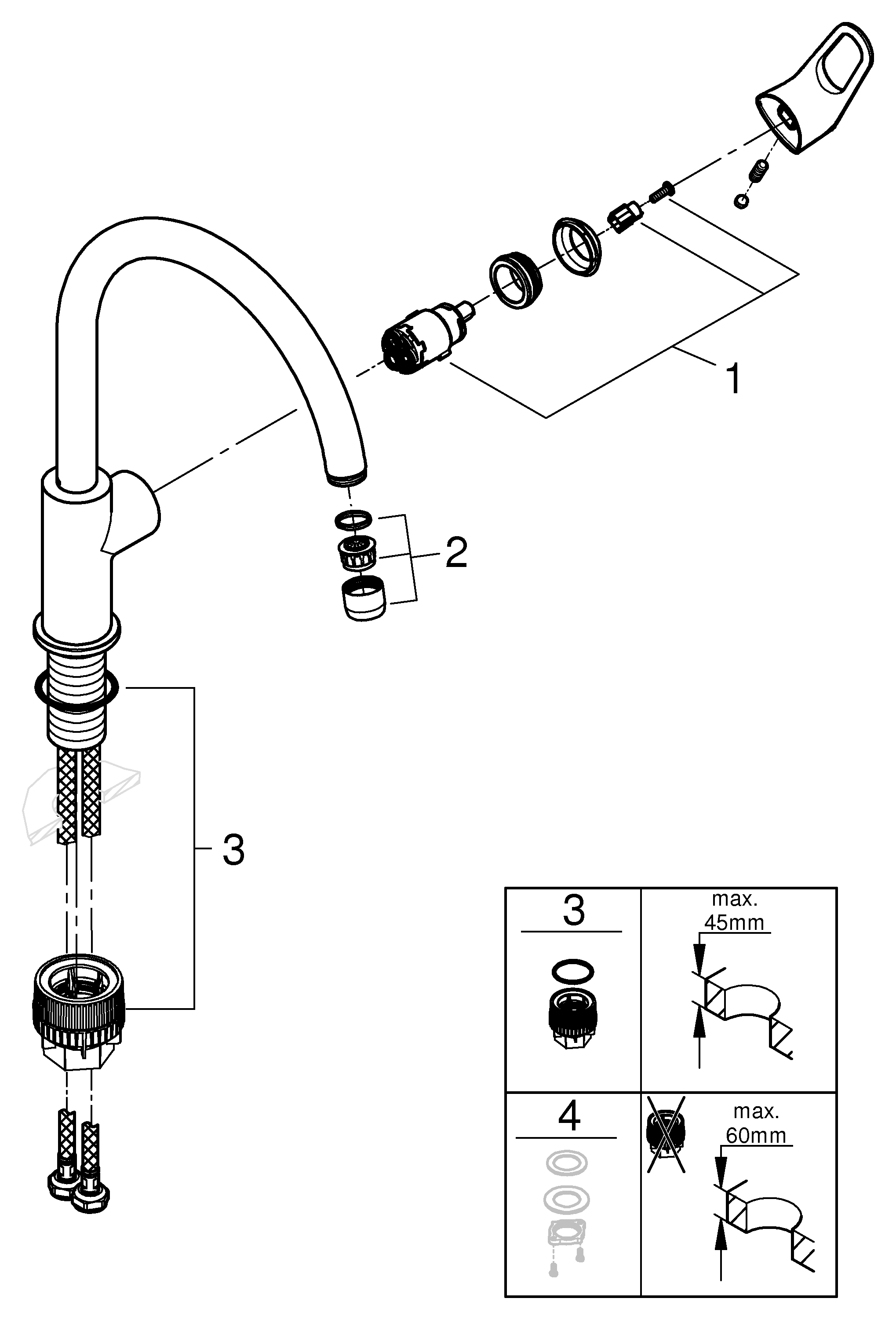 4005176478604_2535996 Grohe Küchenarmatur Start Flow