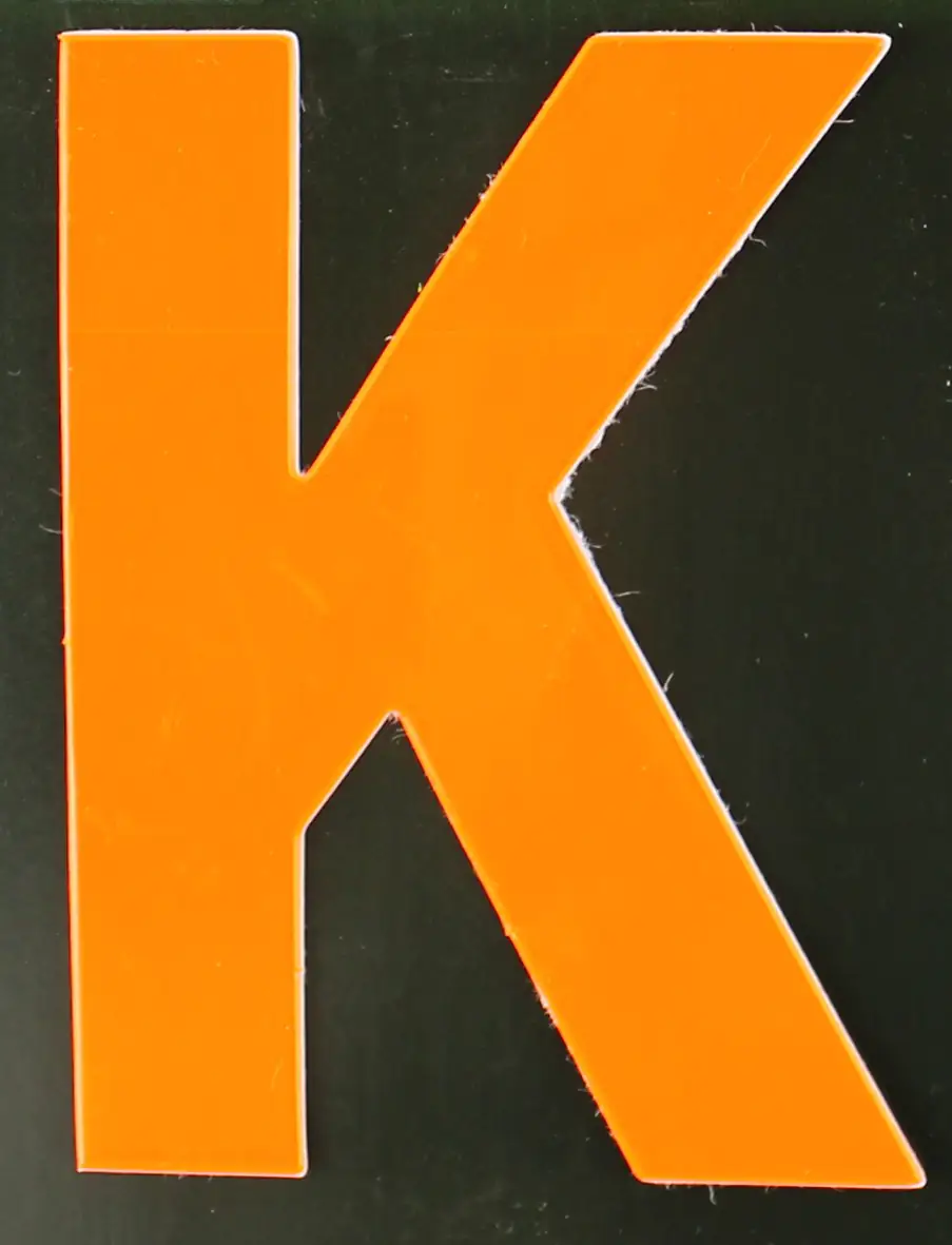 Conacord Reflektierender Klebebuchstabe K orange "K"
