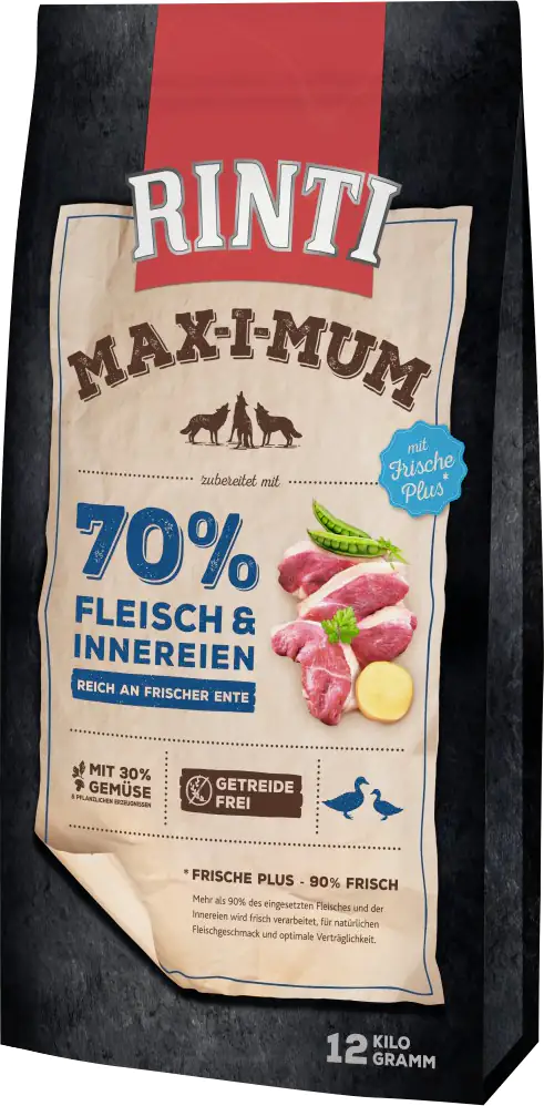 Rinti Max-i-Mum Hundetrockenfutter Adult 12 kg Ente