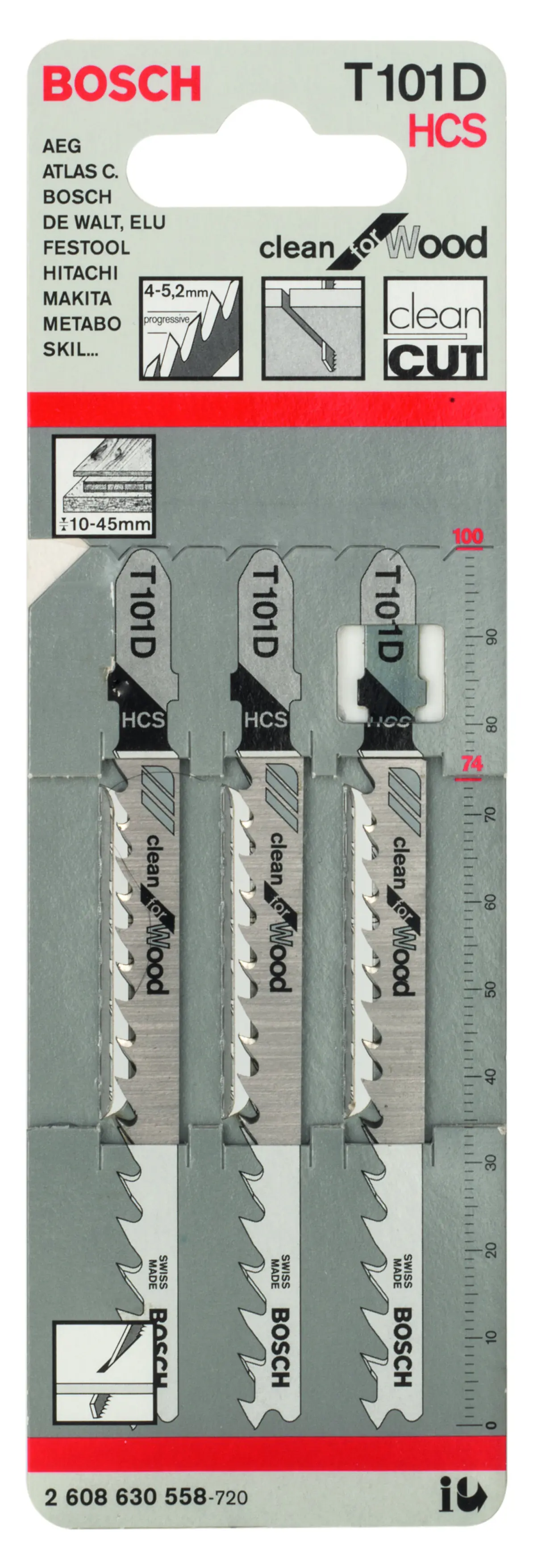 Bosch HCS-Stichsägeblätter T 101 D 3 Stück Bosch HCS-Stichsägeblätter T 101 D 3 Stück