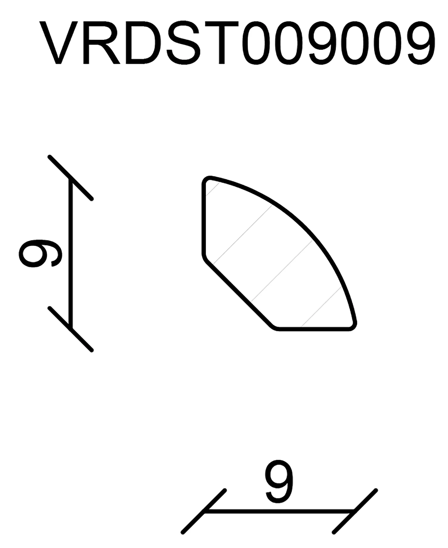 FN Neuhofer Viertelrundstab 100 cm 9 x 9 mm Fichte/Kiefer