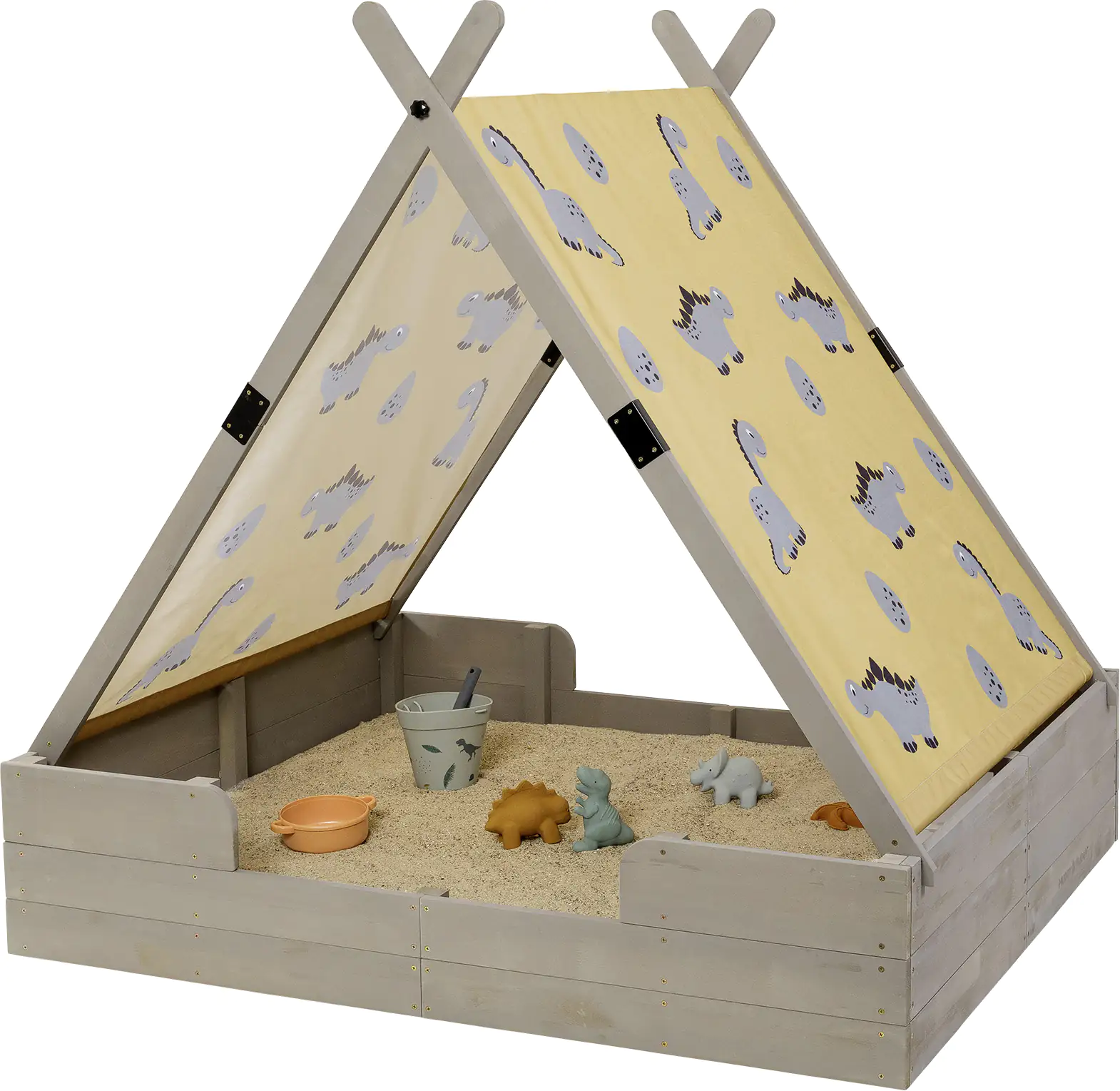 Muddy Buddy Sandkasten mit Zelt Dino Lover 140 x 120 x 140 cm Muddy Buddy Sandkasten mit Zelt Dino Lover 140 x 120 x 140 cm