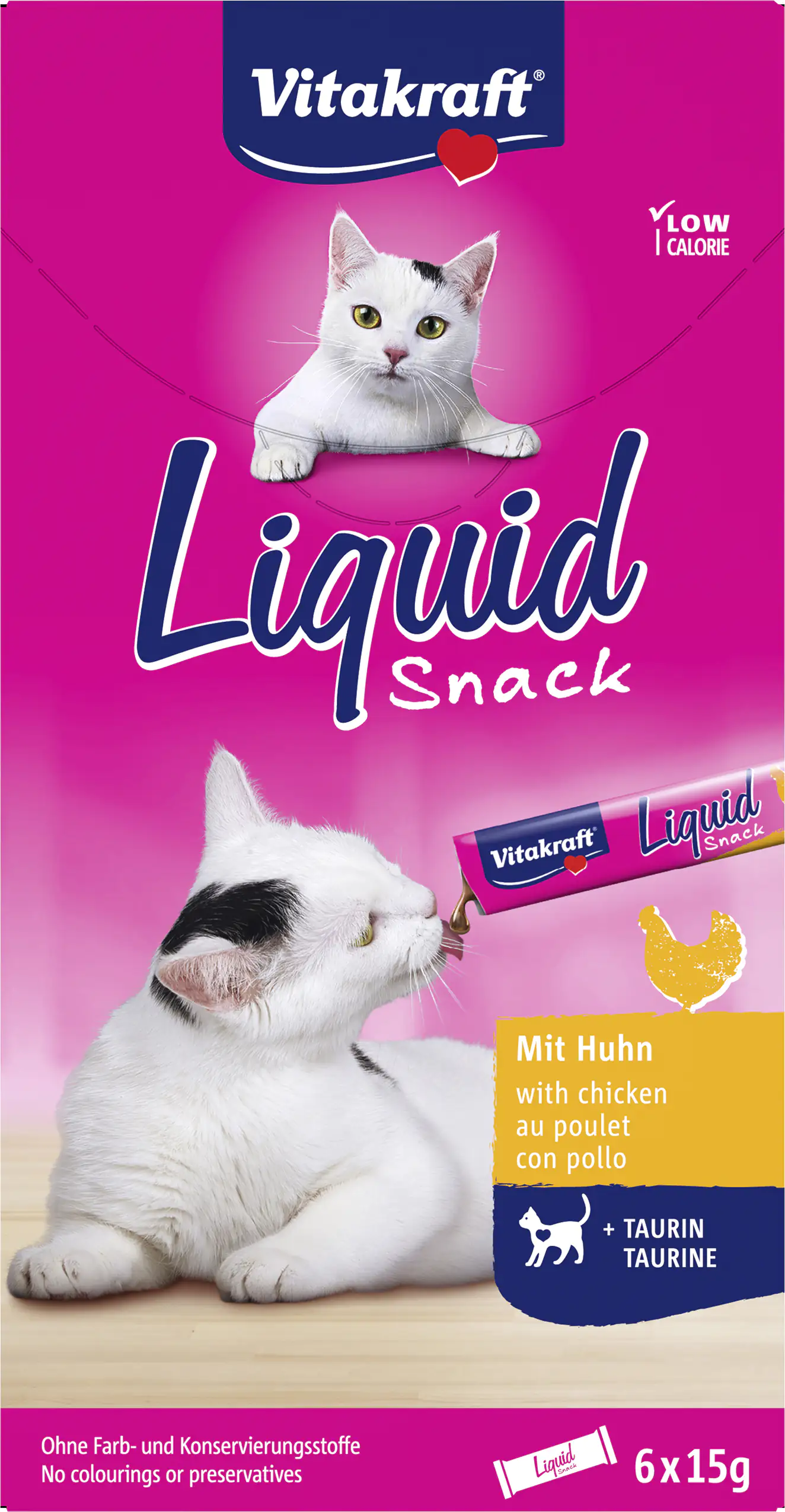 Vitakraft LiquidSnack Huhn + Taurin 6 Stück / 90 g