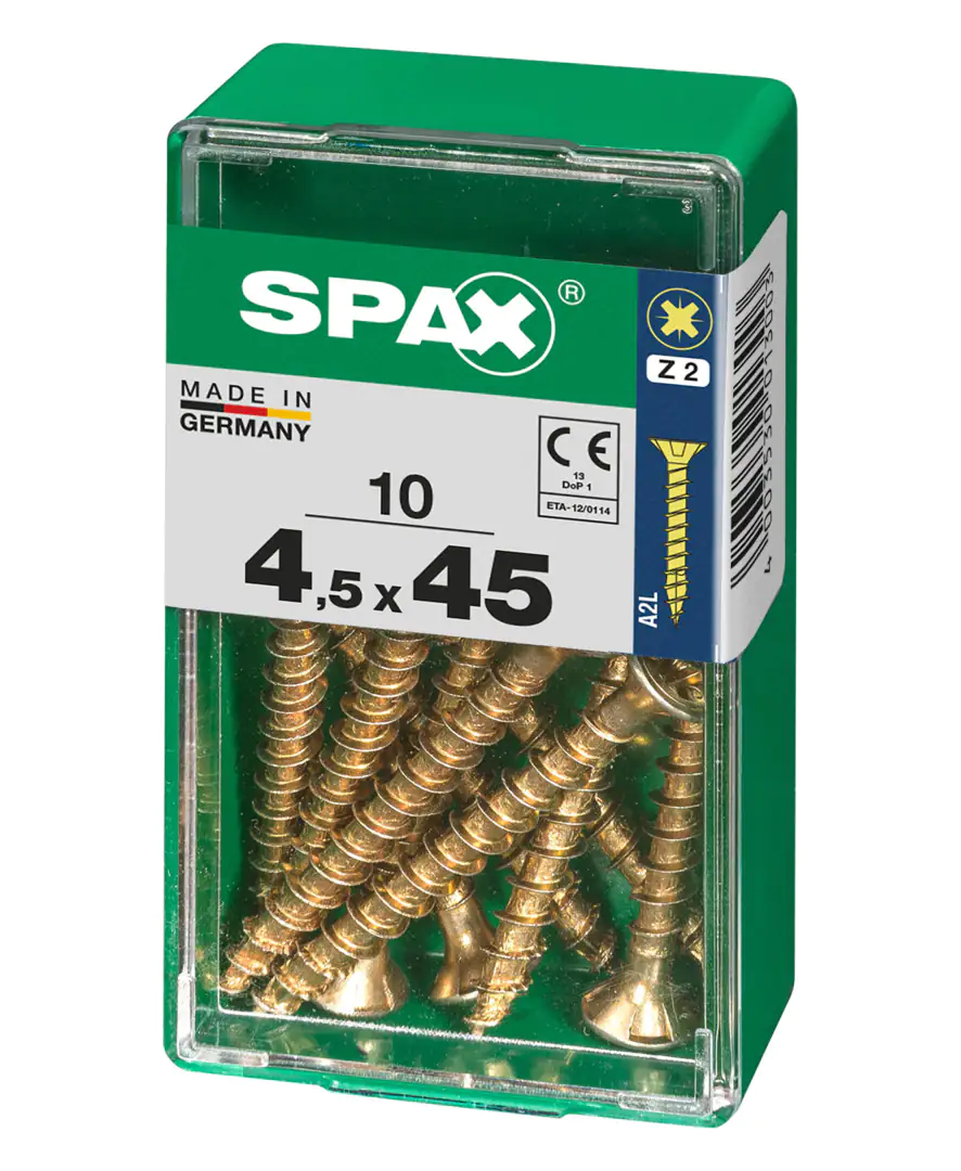 Spax Universalschrauben 4.5 x 45 mm PZ 2 - 10 Stk.