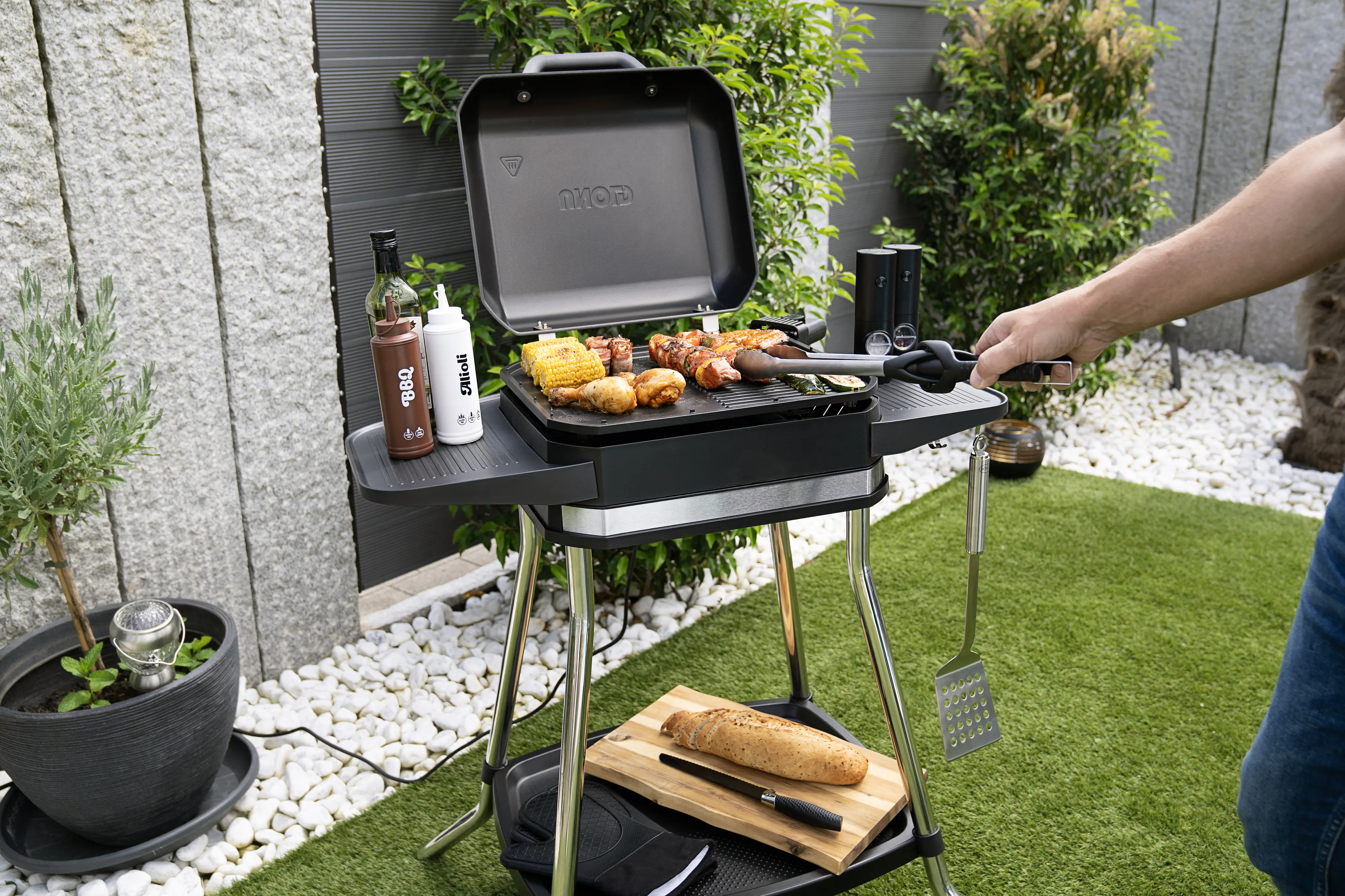 Unold Barbecue Stand-Tisch Elektrogrill Jimmy 58585 Grillfläche: 40 x 35 cm