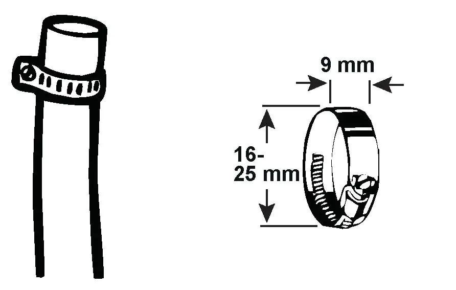 Schlauchschelle 16 - 25 mm (3/4")