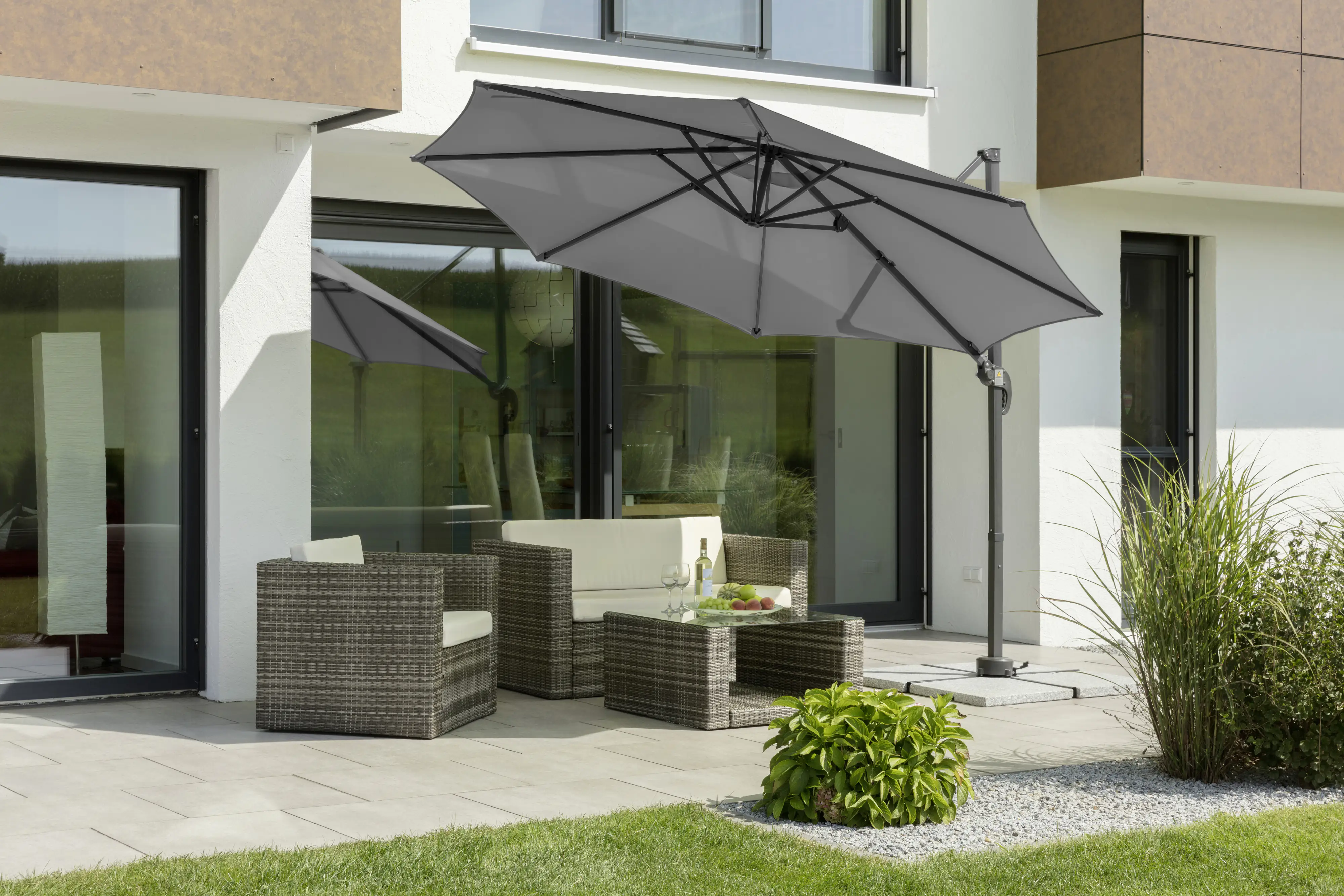 Schneider Sonnenschirm Rhodos Junior anthrazit Ø 300 cm Schneider Sonnenschirm Rhodos Junior anthrazit Ø 300 cm