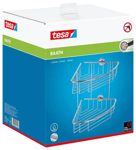 Tesa Eckablagekorb BAATH+  zweistöckig zum Kleben Tesa Eckablagekorb BAATH+  zweistöckig zum Kleben