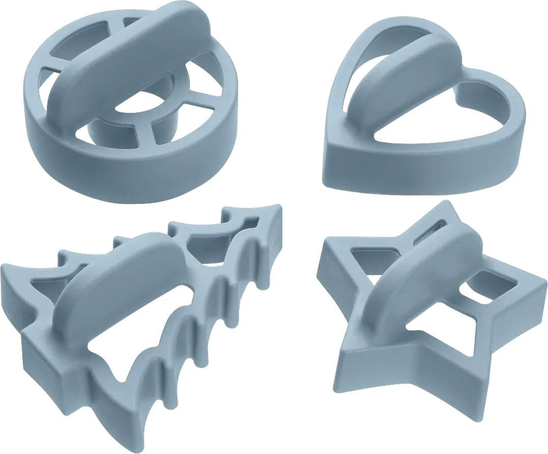 Zenker Keksformen mit Griff eisblau 4 Stück