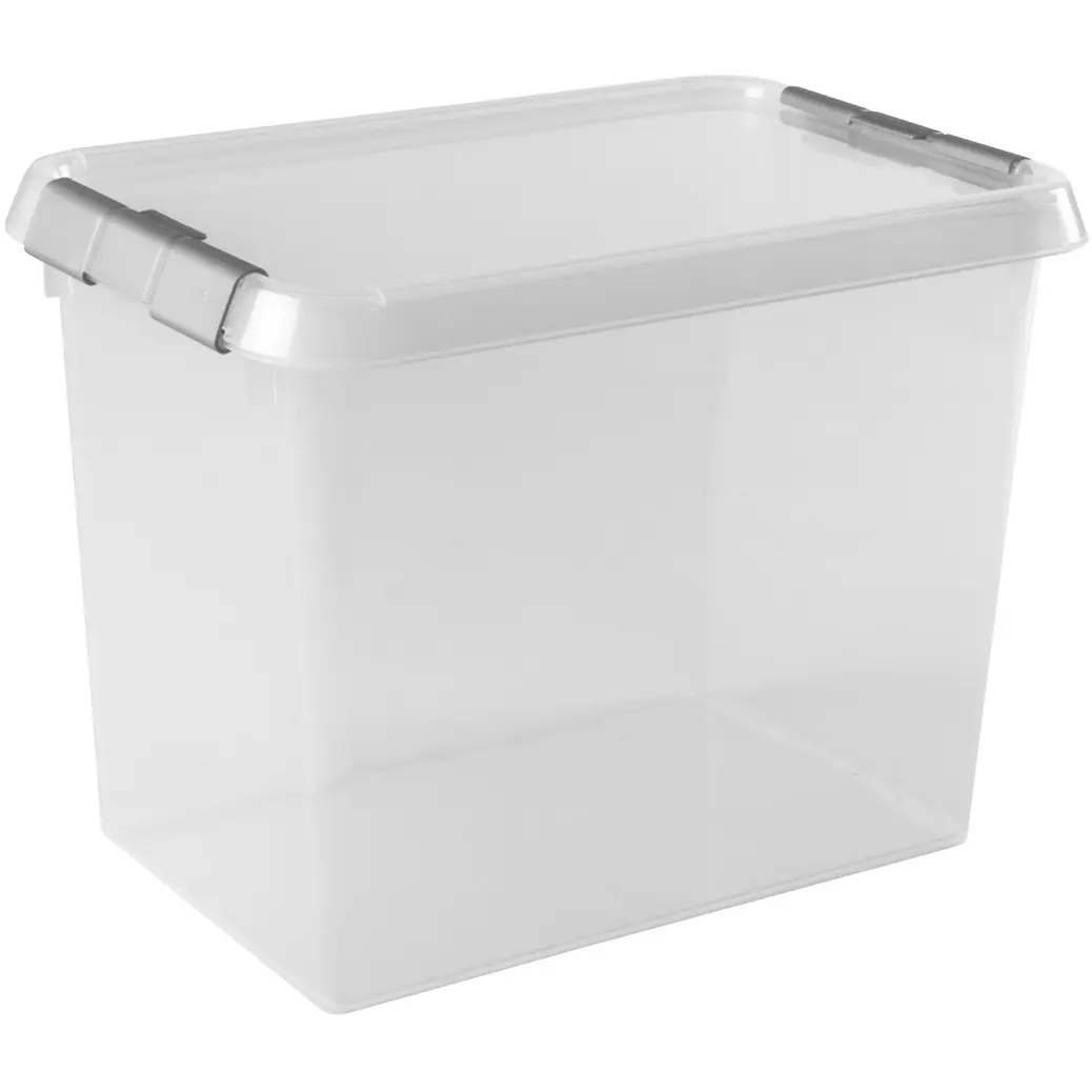 Sunware Comfort line Aufbewahrungsbox 3er-Set für 9L transparent metallfarbig Sunware Comfort line Aufbewahrungsbox 3er-Set für 9L transparent metallfarbig