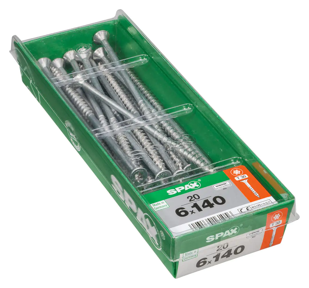 Spax Universalschrauben 6.0 x 140 mm TX 30 Senkkopf - 20 Stk. Spax Universalschrauben 6.0 x 140 mm TX 30 Senkkopf - 20 Stk.