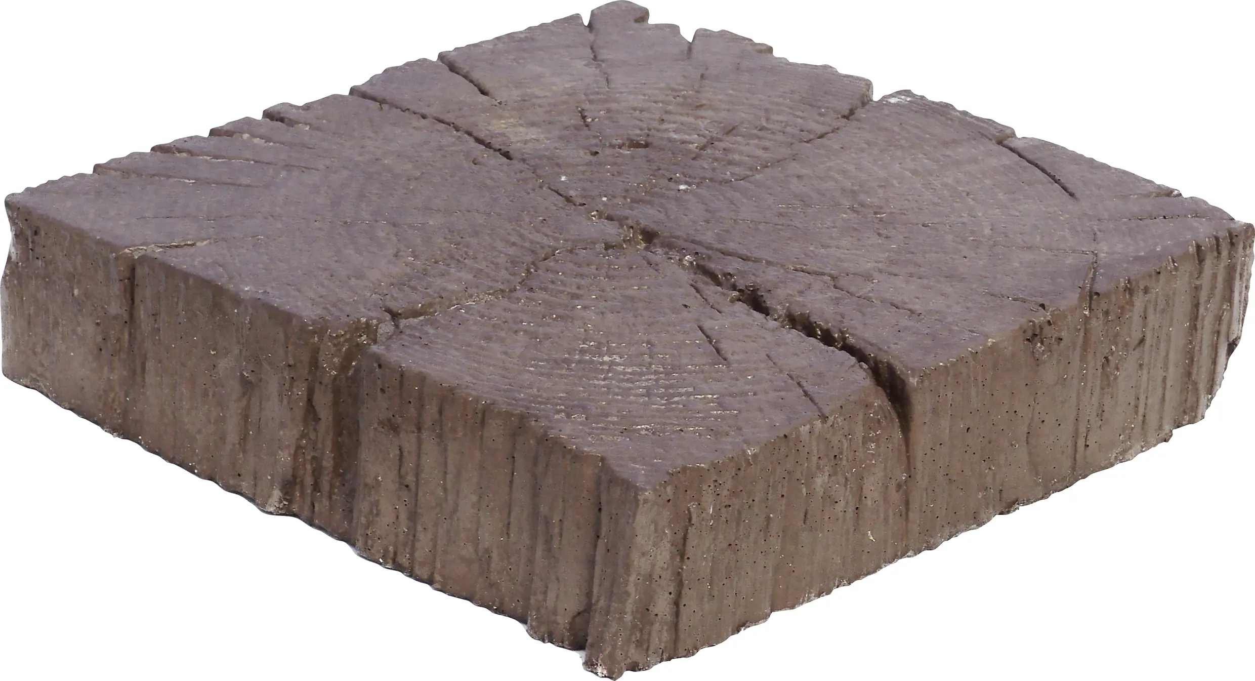 EHL Trittstein Garten Holzoptik 22,5 x 22,5 x 5 cm braun