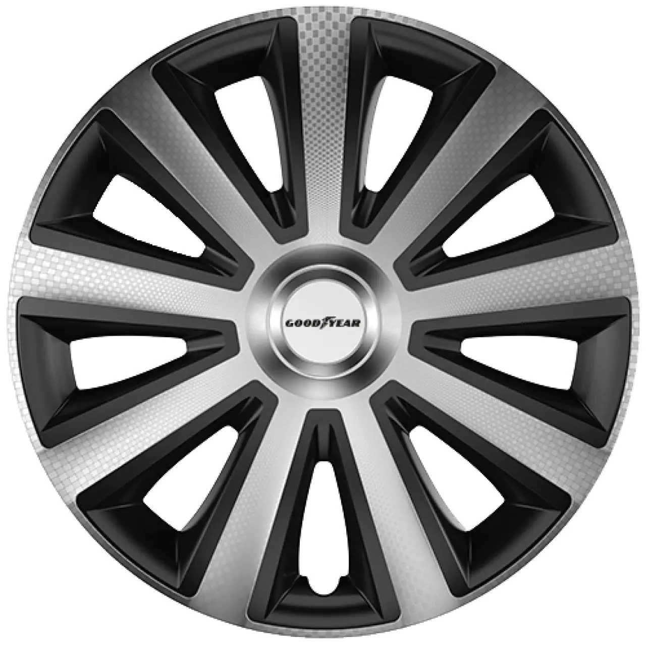 Goodyear Radzierblende Memphis Carbon 35 cm (14 Zoll) schwarz silber 4 Stück