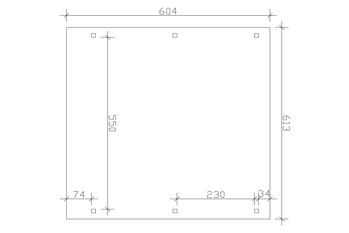 SKAN HOLZ Carport Emsland 613 x 604 cm mit Aluminiumdach, lasiert in Eiche hell