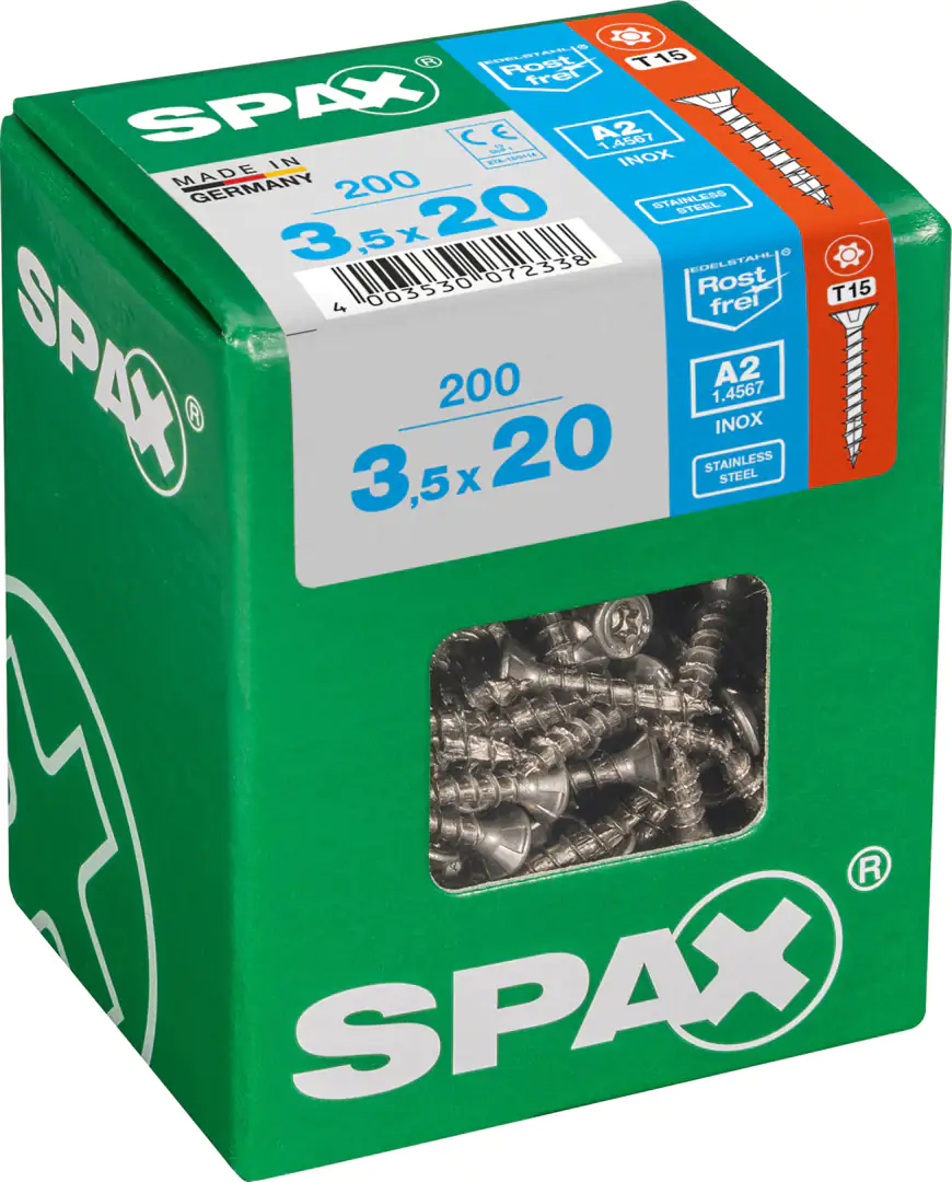 Spax Universalschrauben 3.5 x 20 mm TX 15 - 200 Stk.