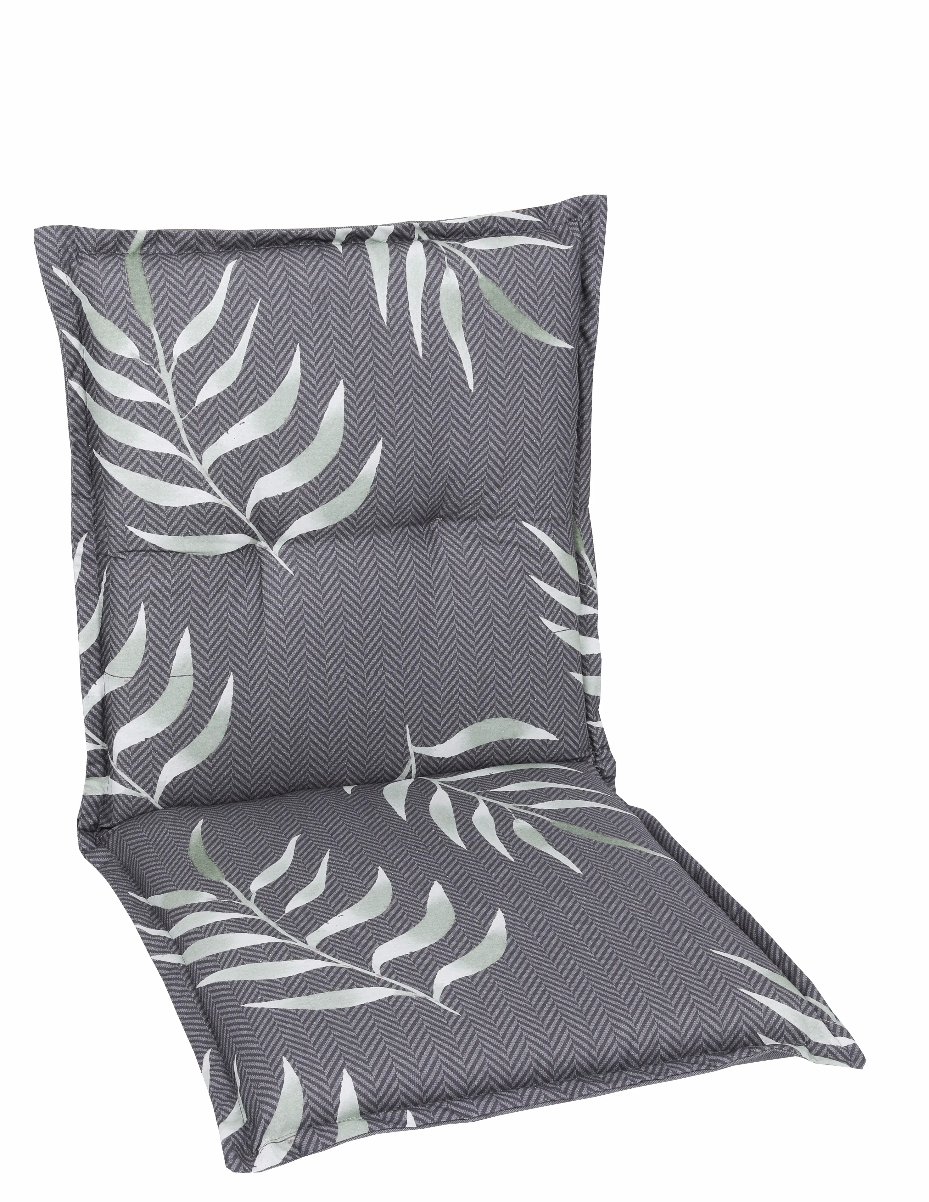 GO-DE Gartenstuhlauflagen niedriglehner 100 x 50 x 7 cm Blumen-Motiv anthrazit