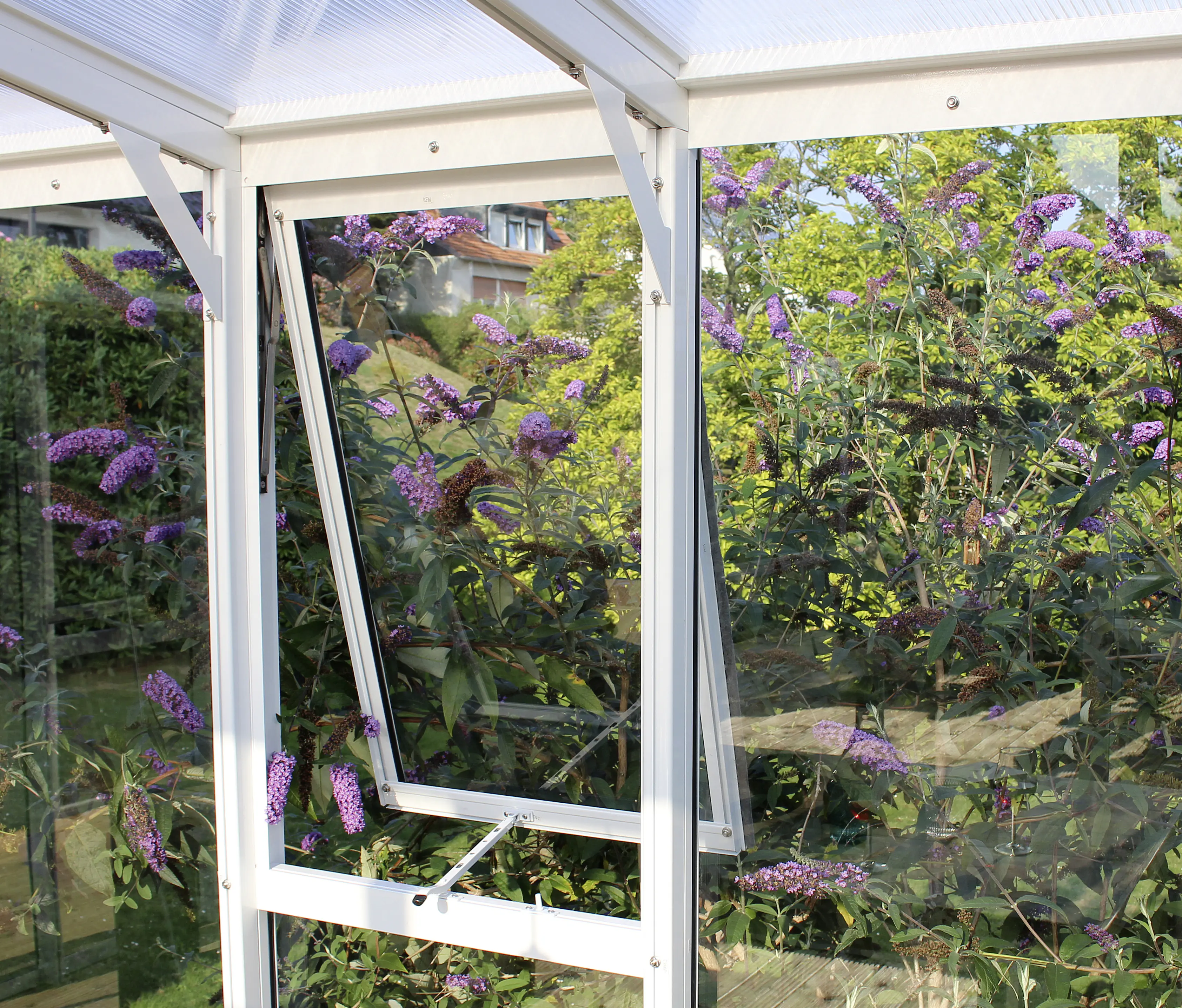 Vitavia Seitenfenster H zu Gewächshaus Helena Aphrodite weiß