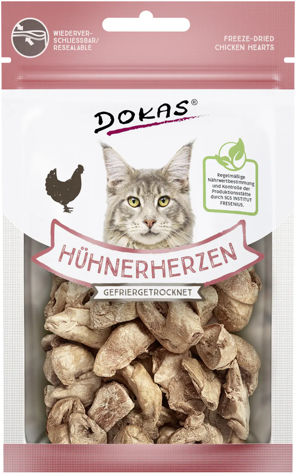 Dokas Hühnerherzen gefriergetrocknet 15 g 15 g