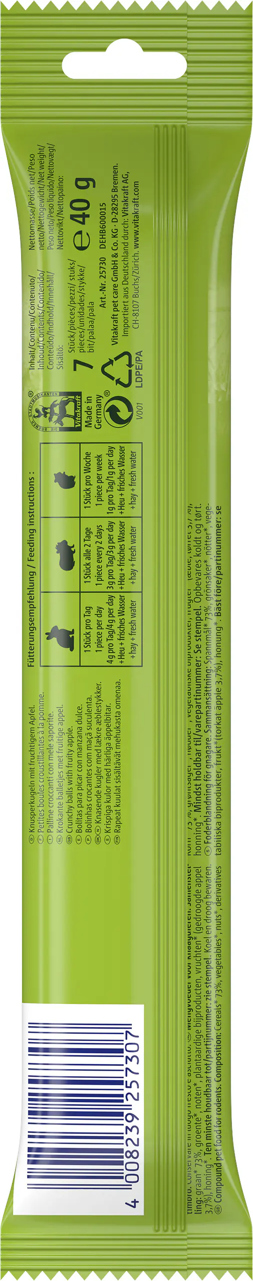 Vitakraft Rollinis® Nagersnack Apfel 7 Stück Vitakraft Rollinis® Nagersnack Apfel 7 Stück