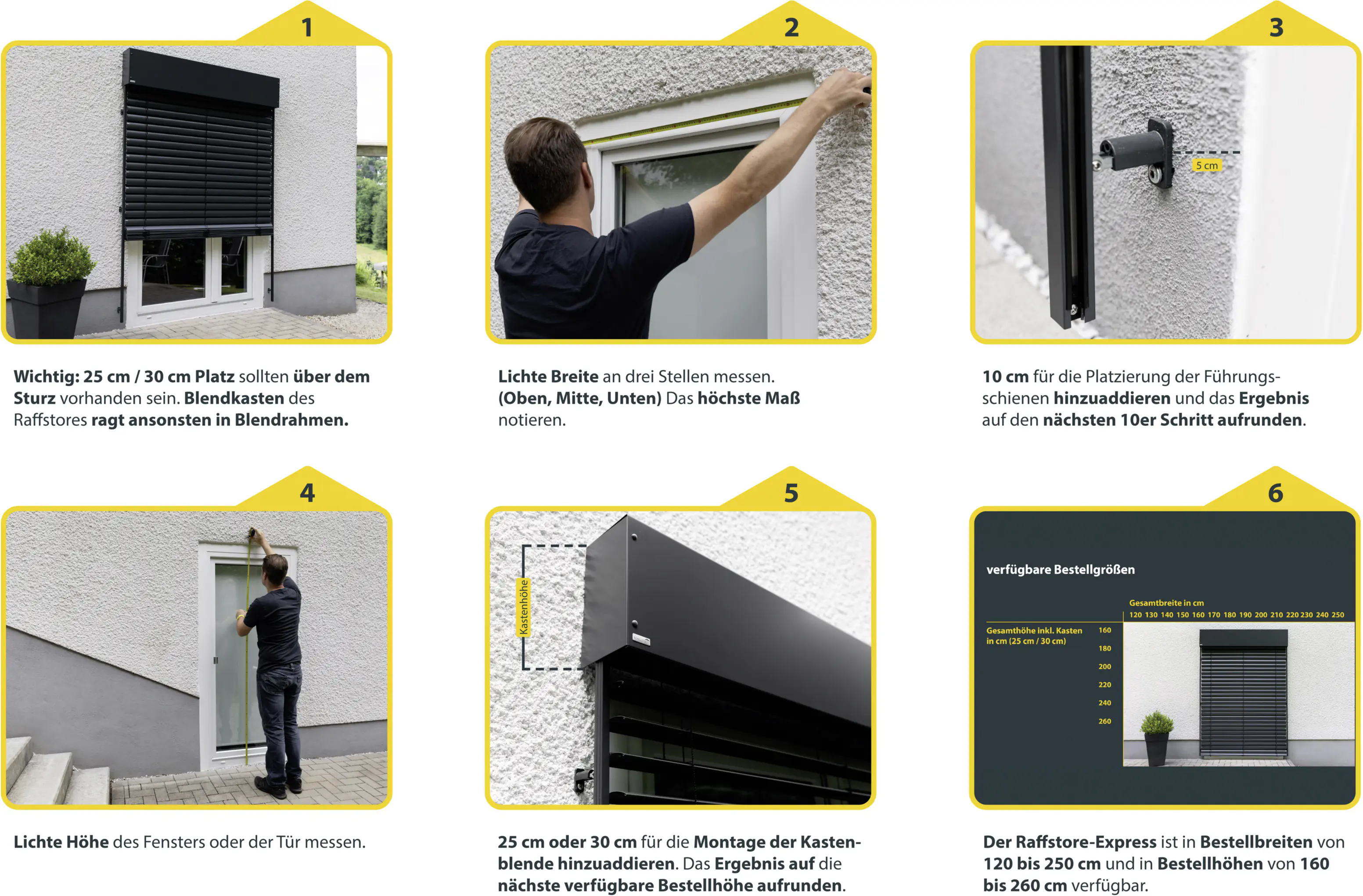 Schellenberg Raffstore Express, anthrazit 250 x 160 cm, Blende 25 cm