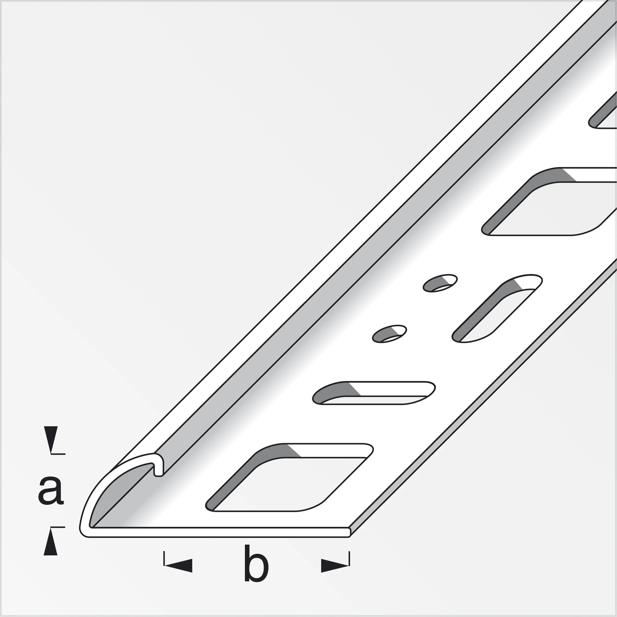 alfer Viertelkreisprofil gebürstet Edelstahl-Optik