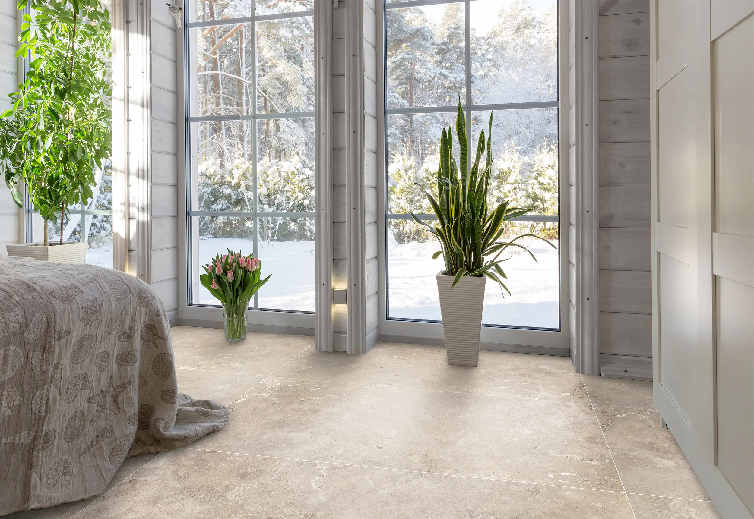 Bodenfliese Feinsteinzeug Travertino teilpoliert rektifiziert 60 x 120 cm crema Bodenfliese Feinsteinzeug Travertino teilpoliert rektifiziert 60 x 120 cm crema